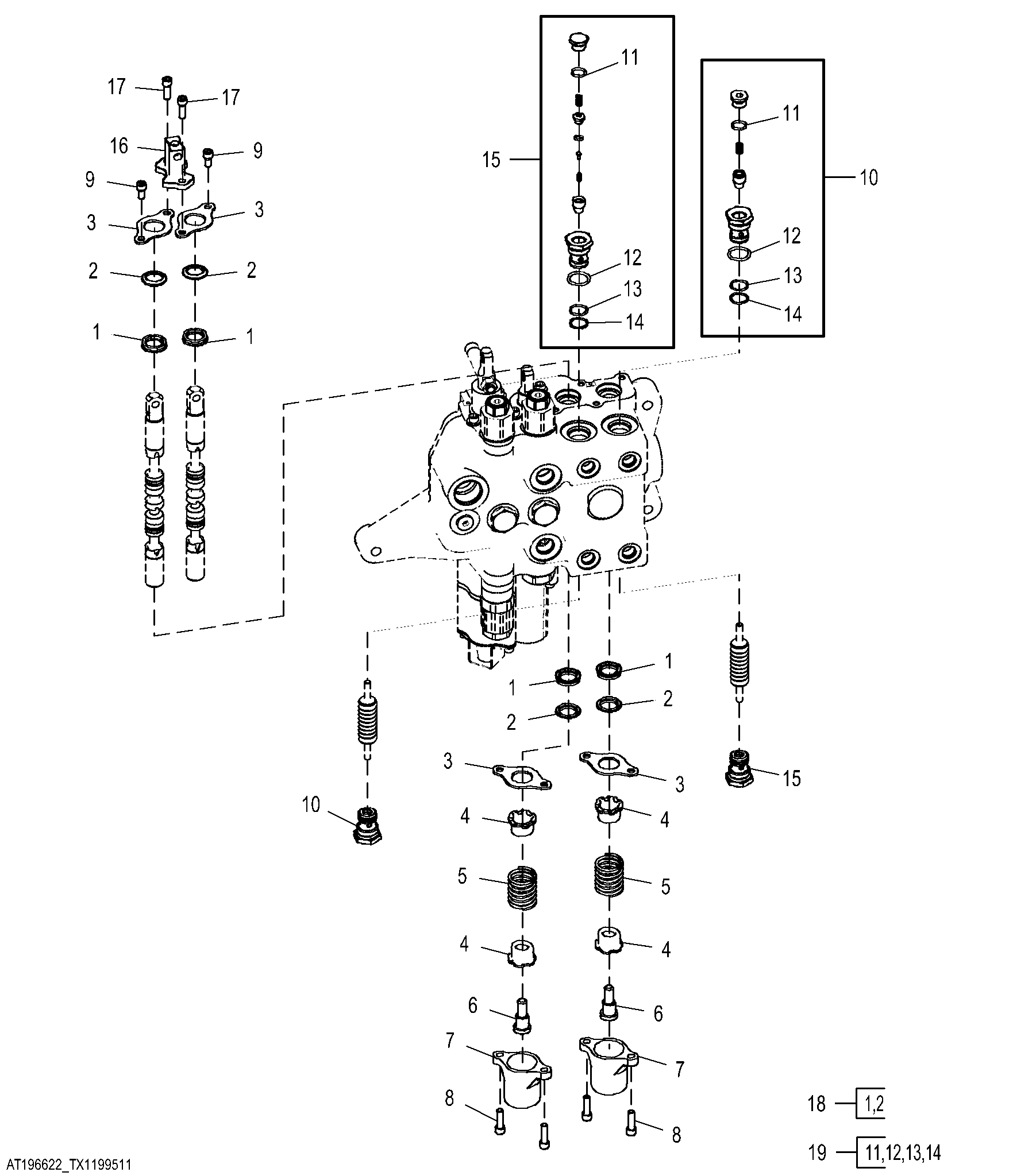 Stabilizer Valve Circuit, Loader Valve ( - 292973)