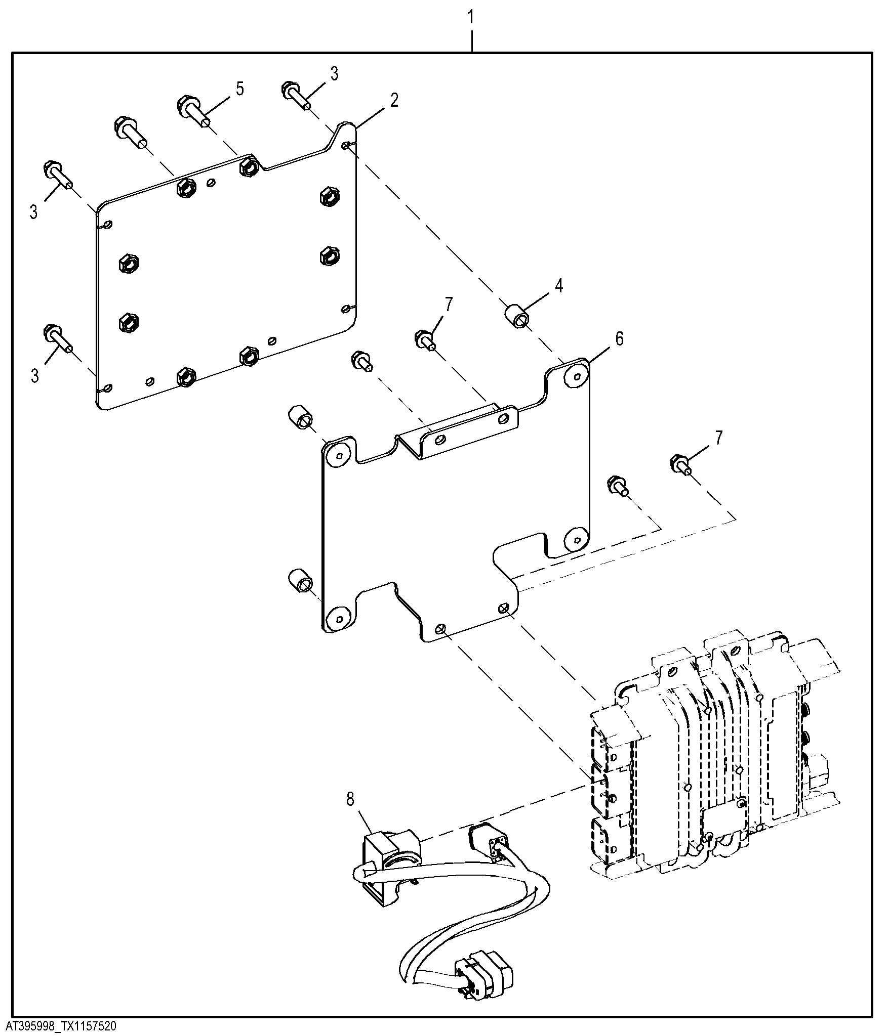 JDLink™ Modular Telematics Gateway (MTG) Harness and Mounting Kit