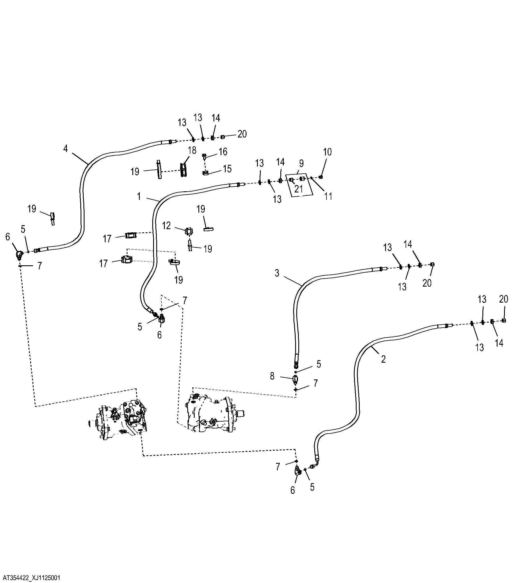 Transmission Hydrostatic Diagnostic Plumbing