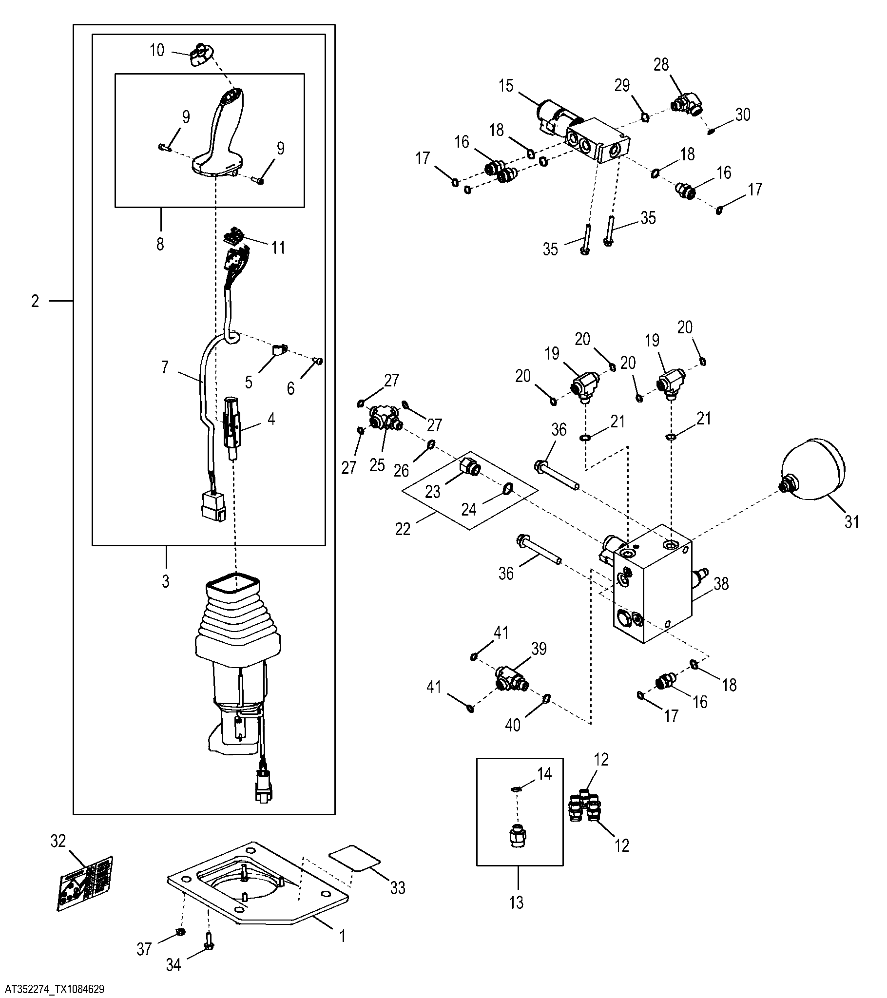 Dual Axis Pilot Control With Front Auxiliary Hydraulic