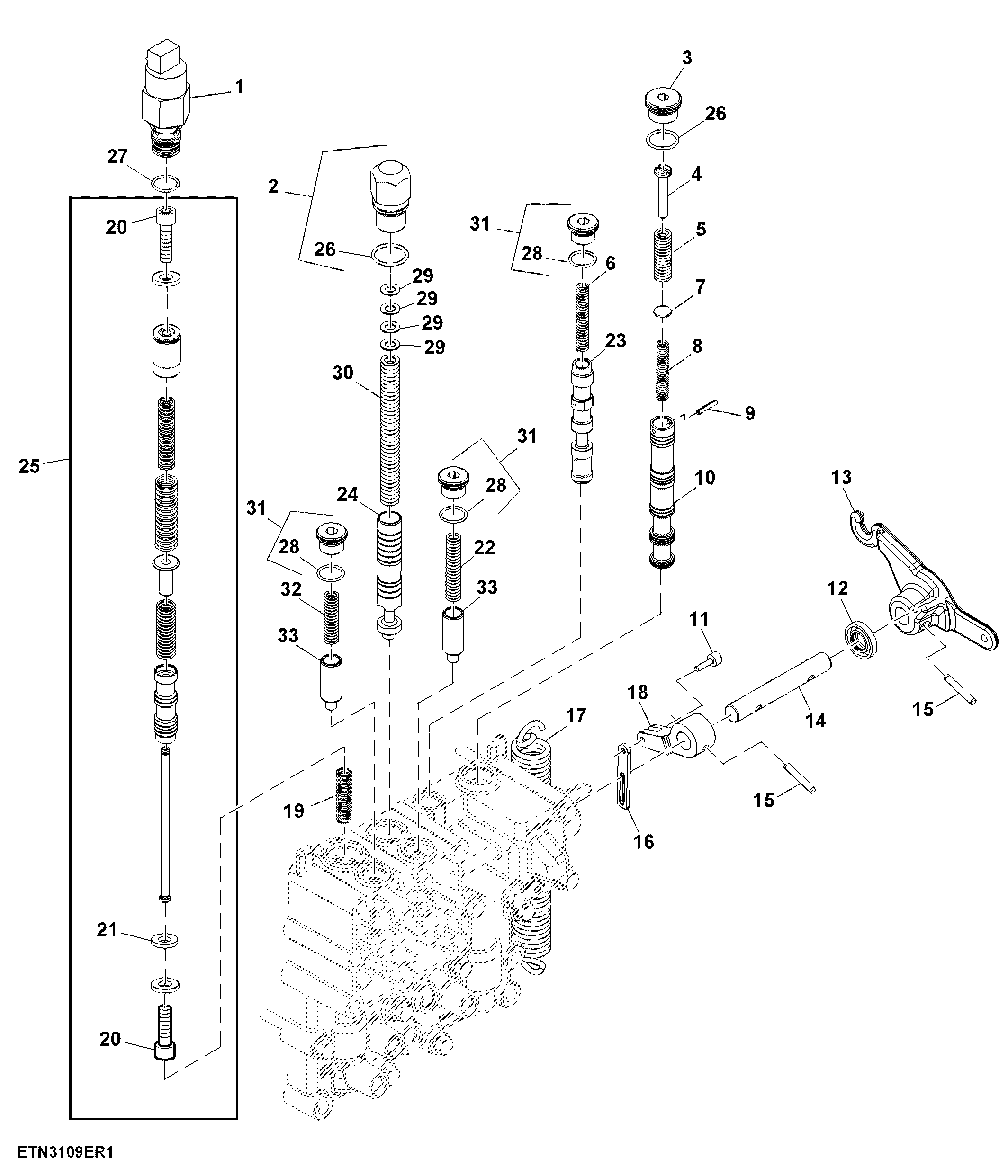 Control Valve Assembly, 2WD, Syncshuttle Plus