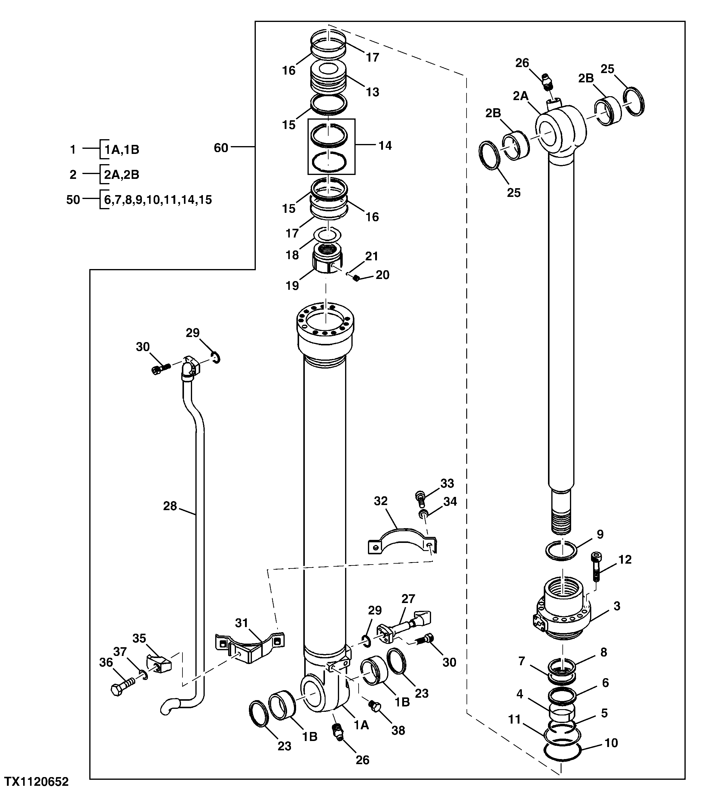 Bucket Cylinder Components, Super Long Front