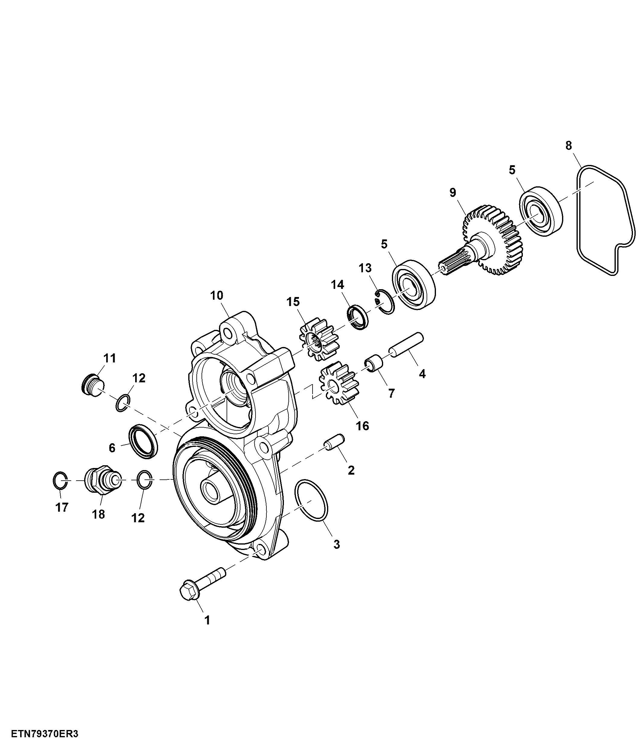 Manifold, Lube Pump, Open Center Hydraulics