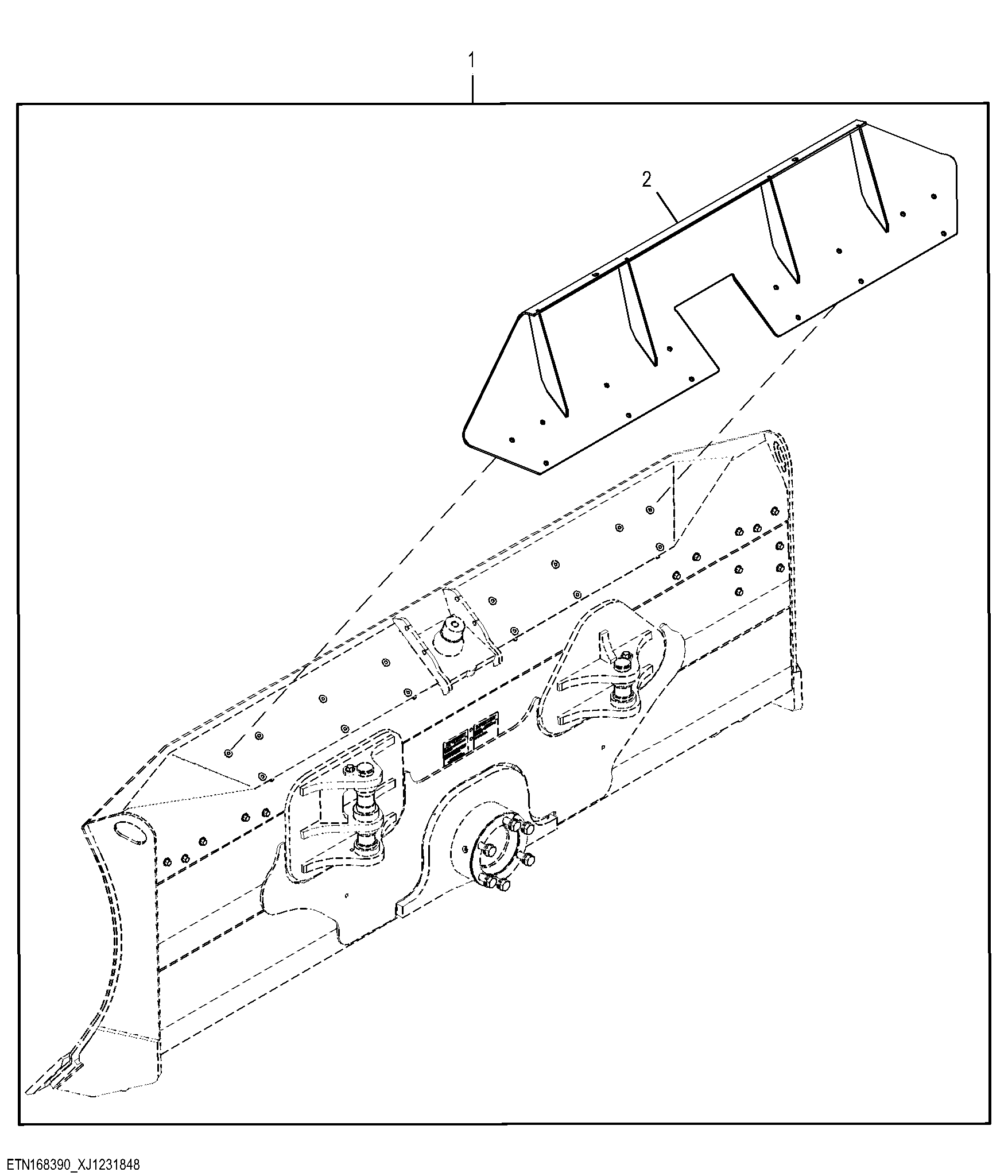 Spill Sheet, Topcon Covers and Brackets, 3810 mm (150 in)