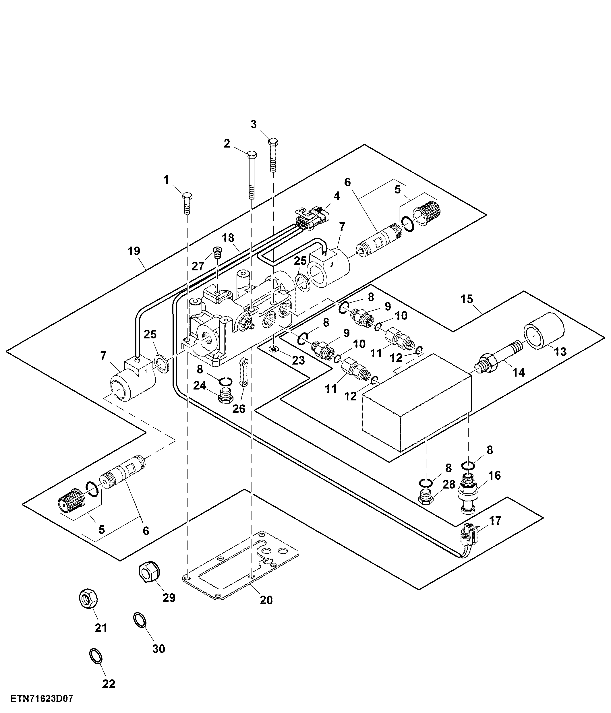 Flow Control Valve for Automatic Feed Rate System and Hydrostatic Drive