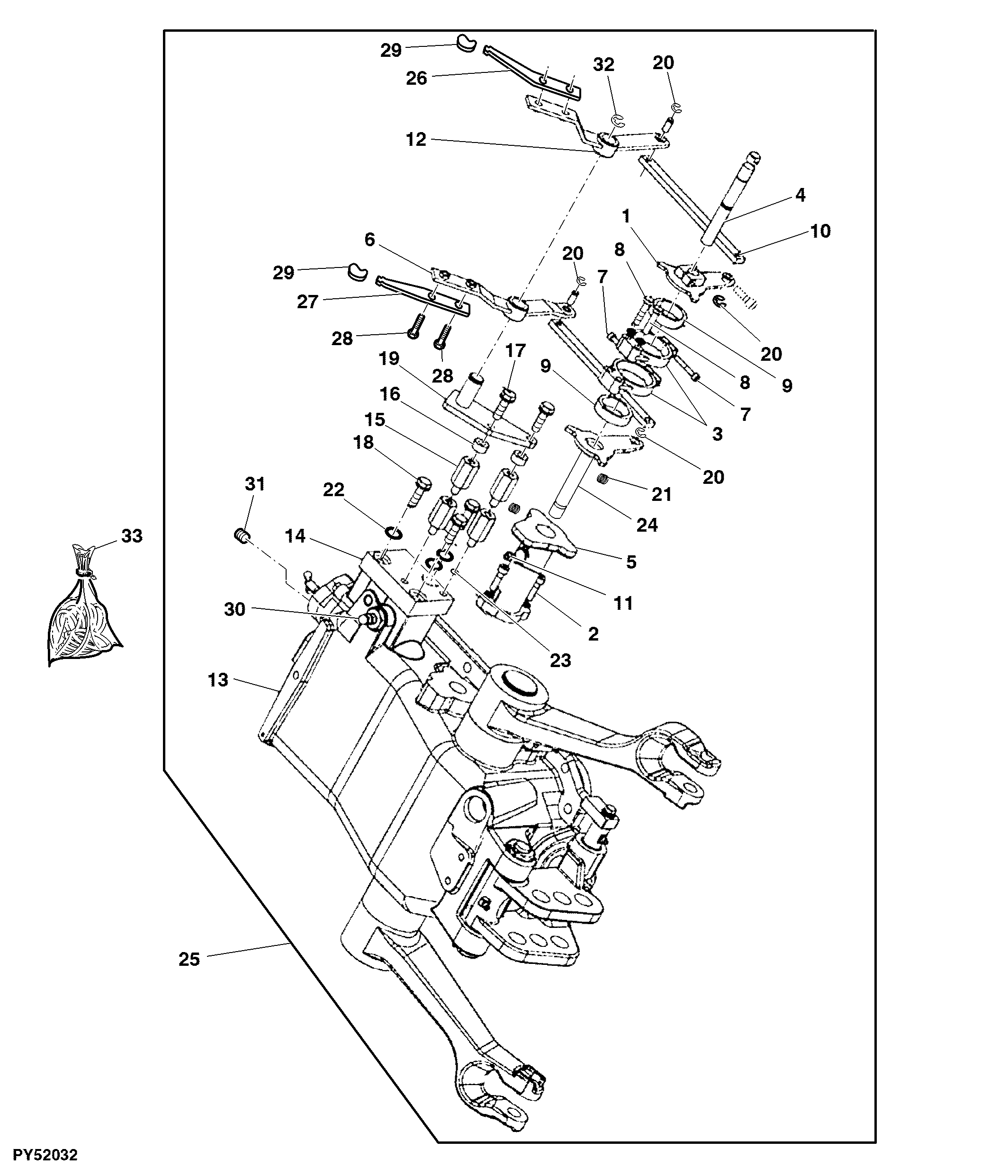 Control Levers Assembly (MITA HARIG) (XXXXXX - )
