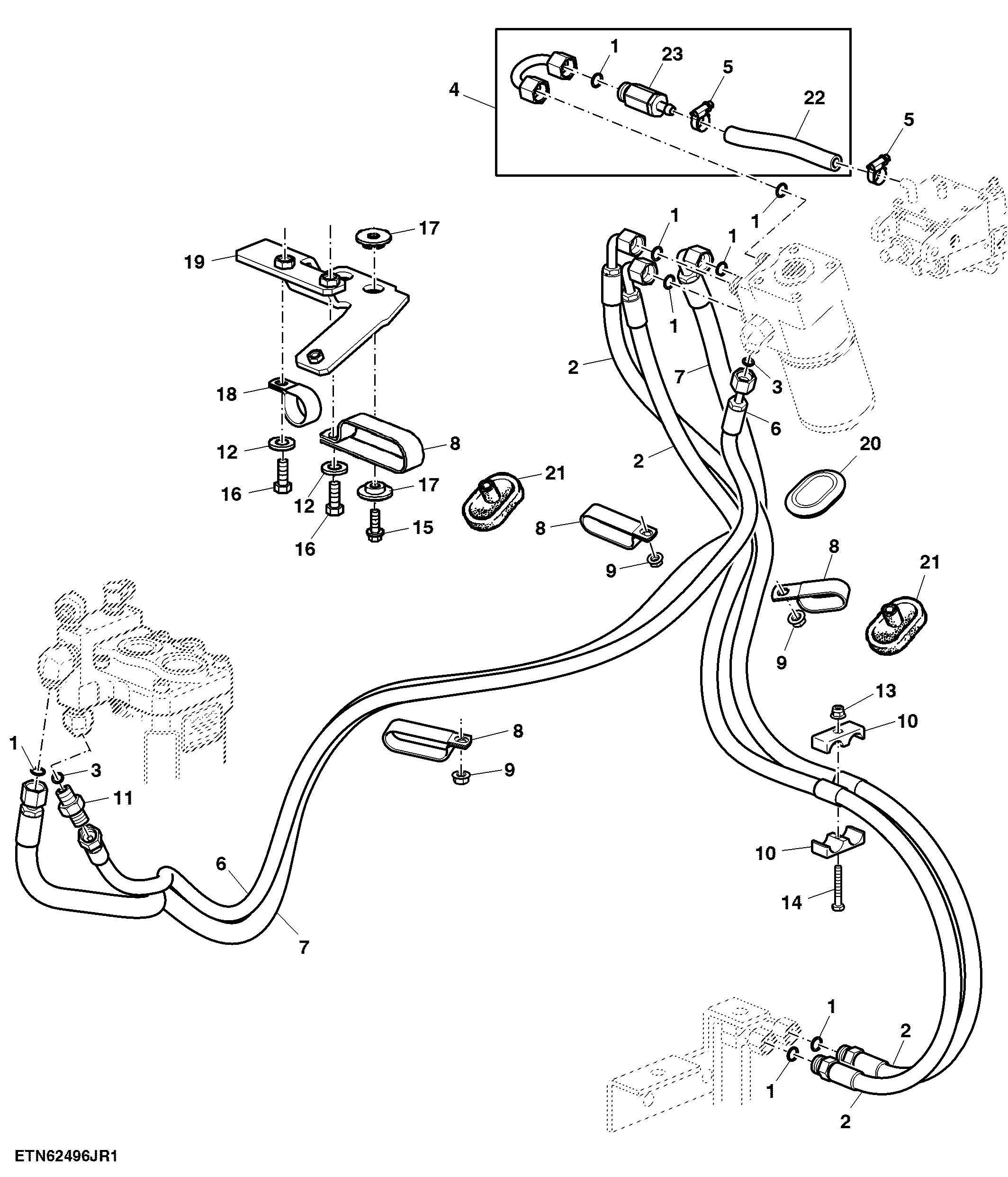Hydrostatic Steering, Oil Lines Hydraulic Pump
