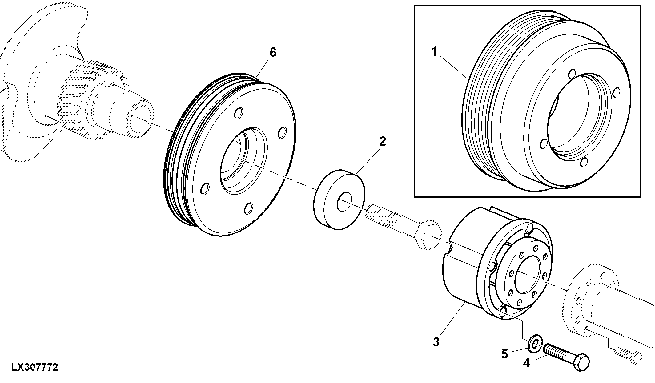 FRONT PTO - PREPARATION (WITH ENGINE STAGE II ACC. 97/68/EC)