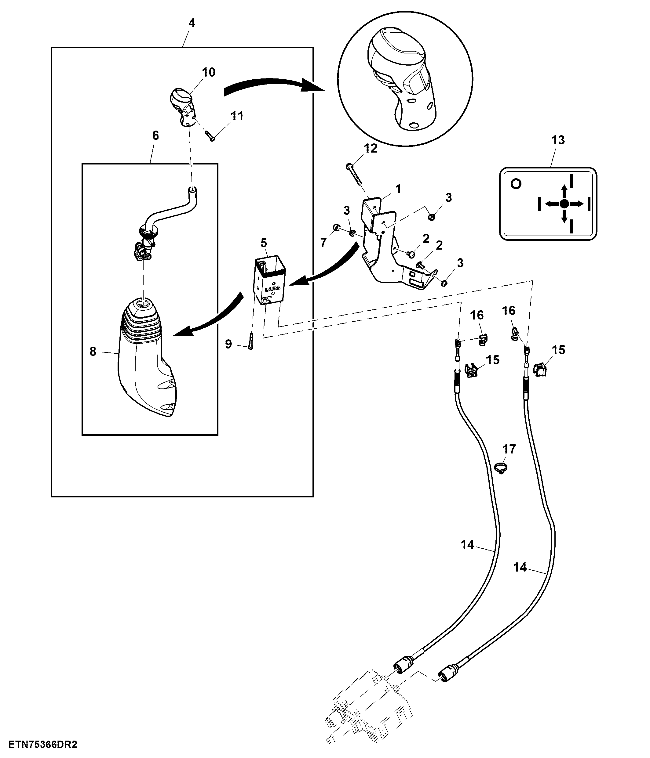 Multi Function Lever, Mechanical ICV, W/ 2-Functions
