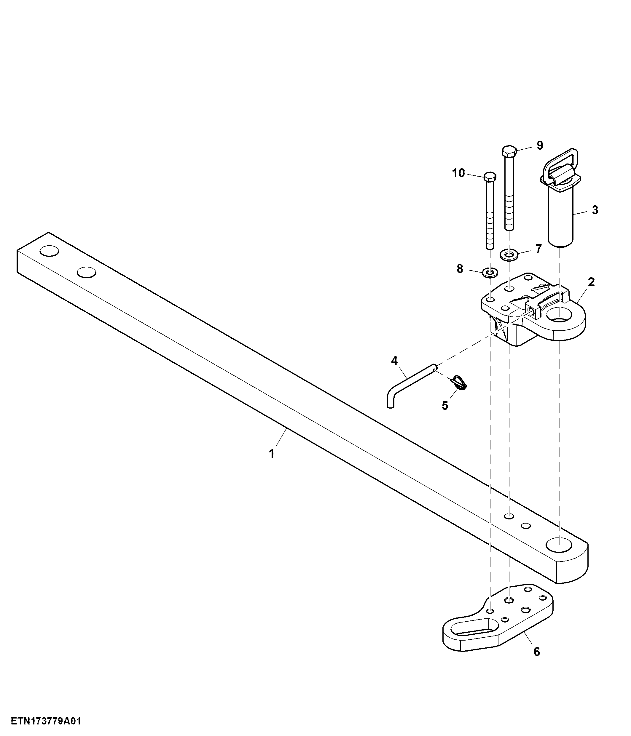 Drawbar, Category 5 W/ Drawbar Conversion Kit (1/2) ( - 811152)