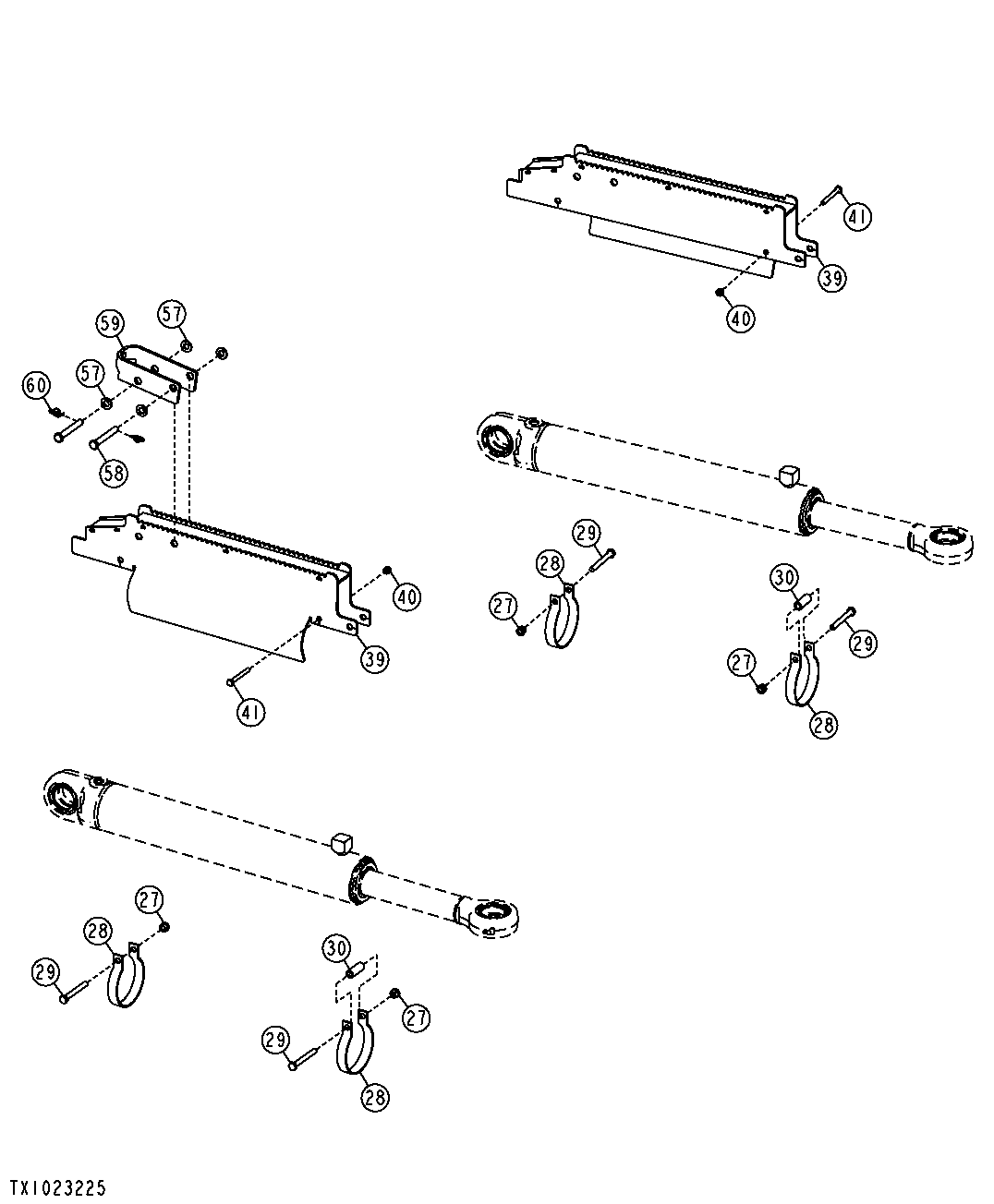 Hydraulic Angle Cylinder Guard, Step And Retainer