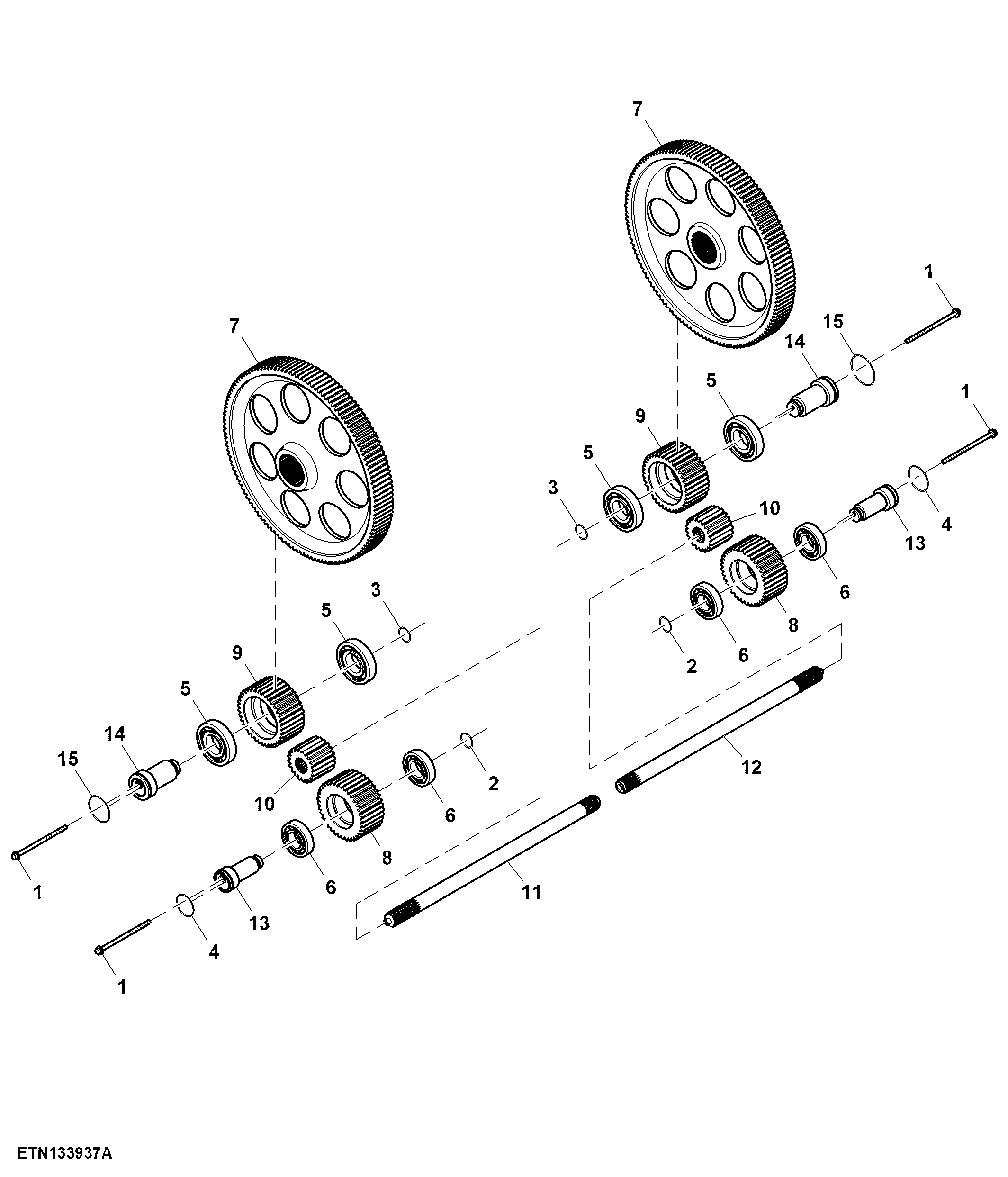Final Drive, Front Axle, 18" / 24" Belt, 88" Spacer