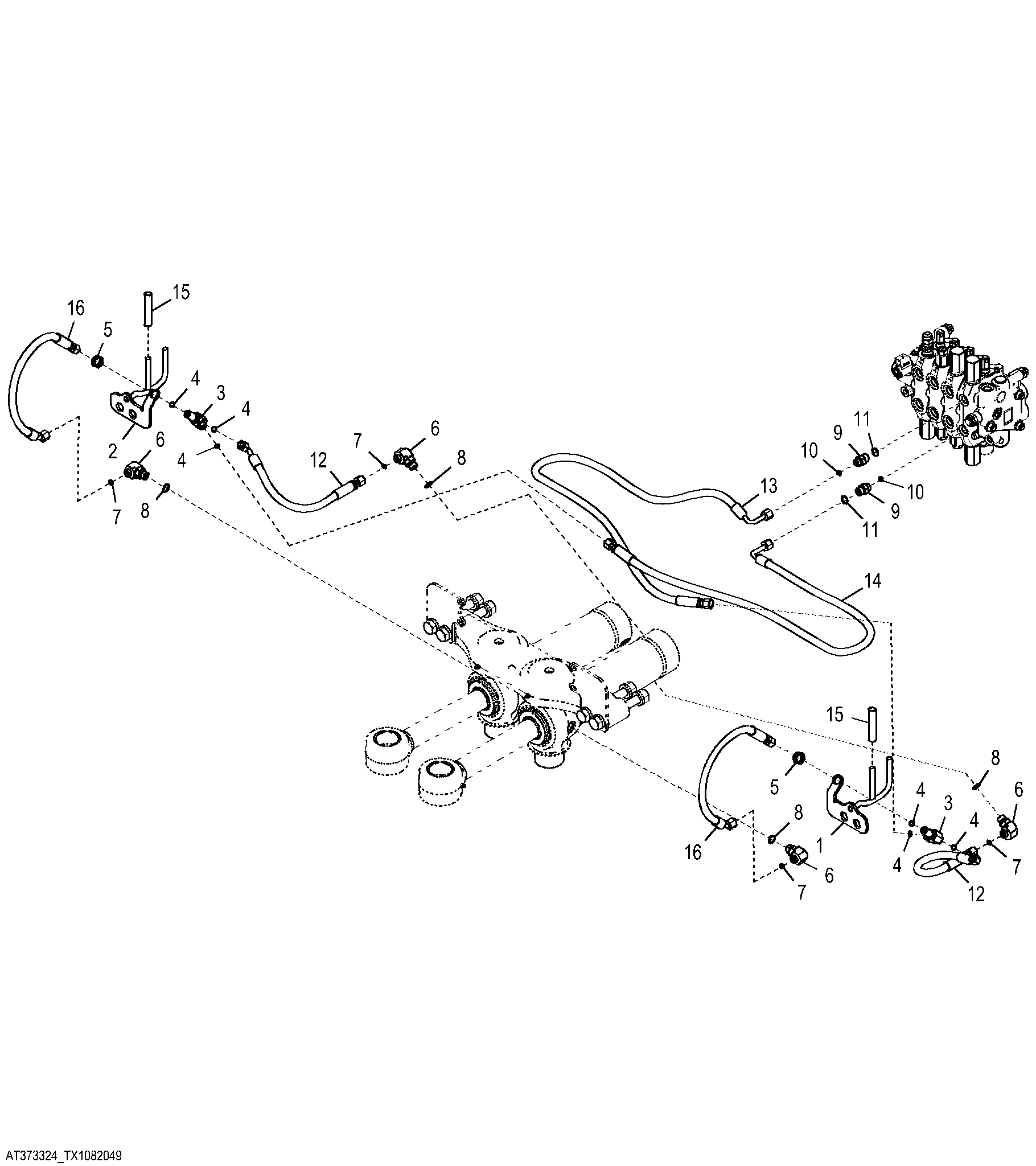 Swing Cylinder Hydraulic Hoses and Fittings