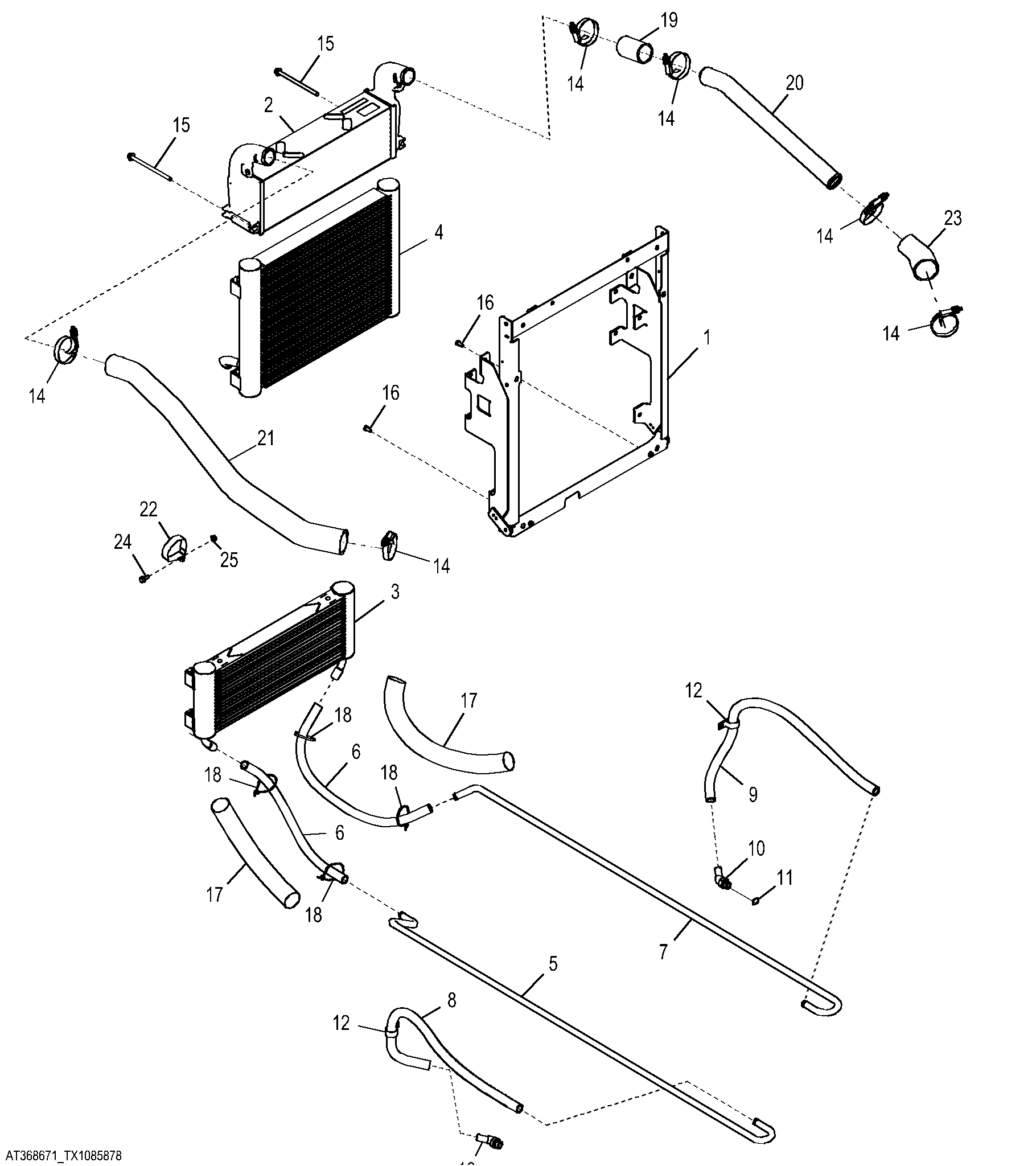 Hydraulic, Transmission, And Charge Air Coolers