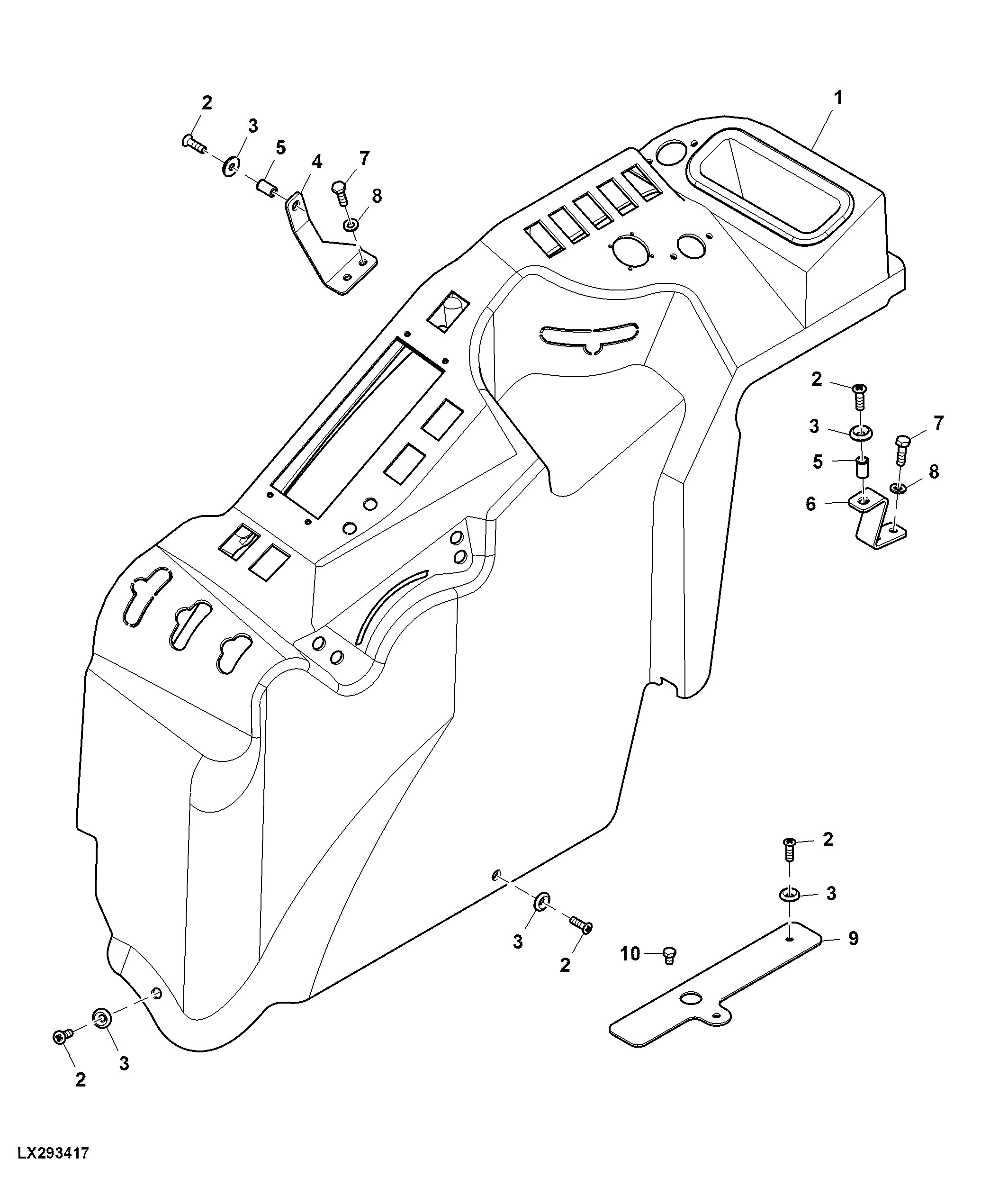 Side Console, Electrical Rockshaft Control, Cab ( - x09159)
