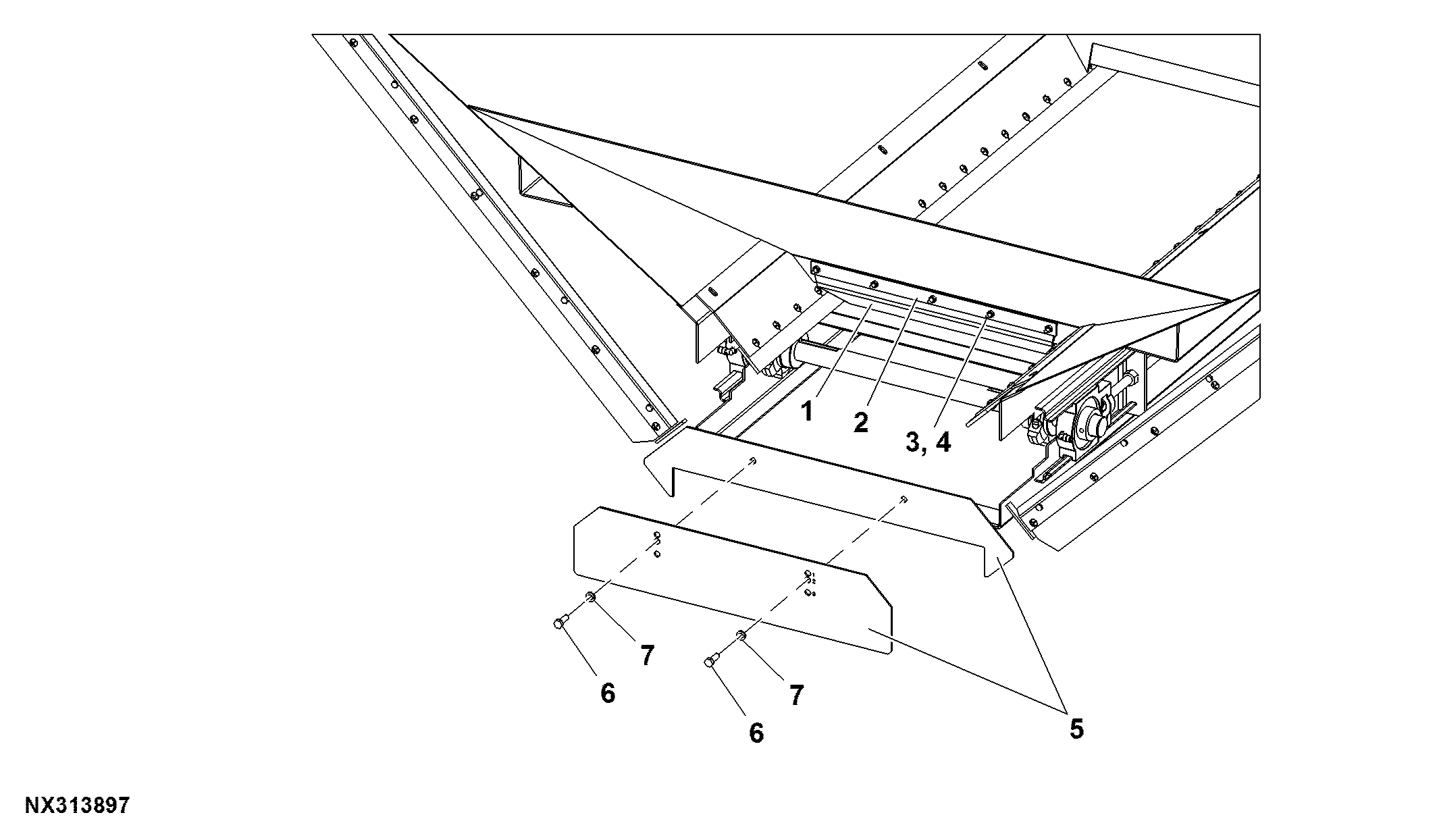 Second Product Bin Wiper and Front Feedgate, Style 1 - L3220G4