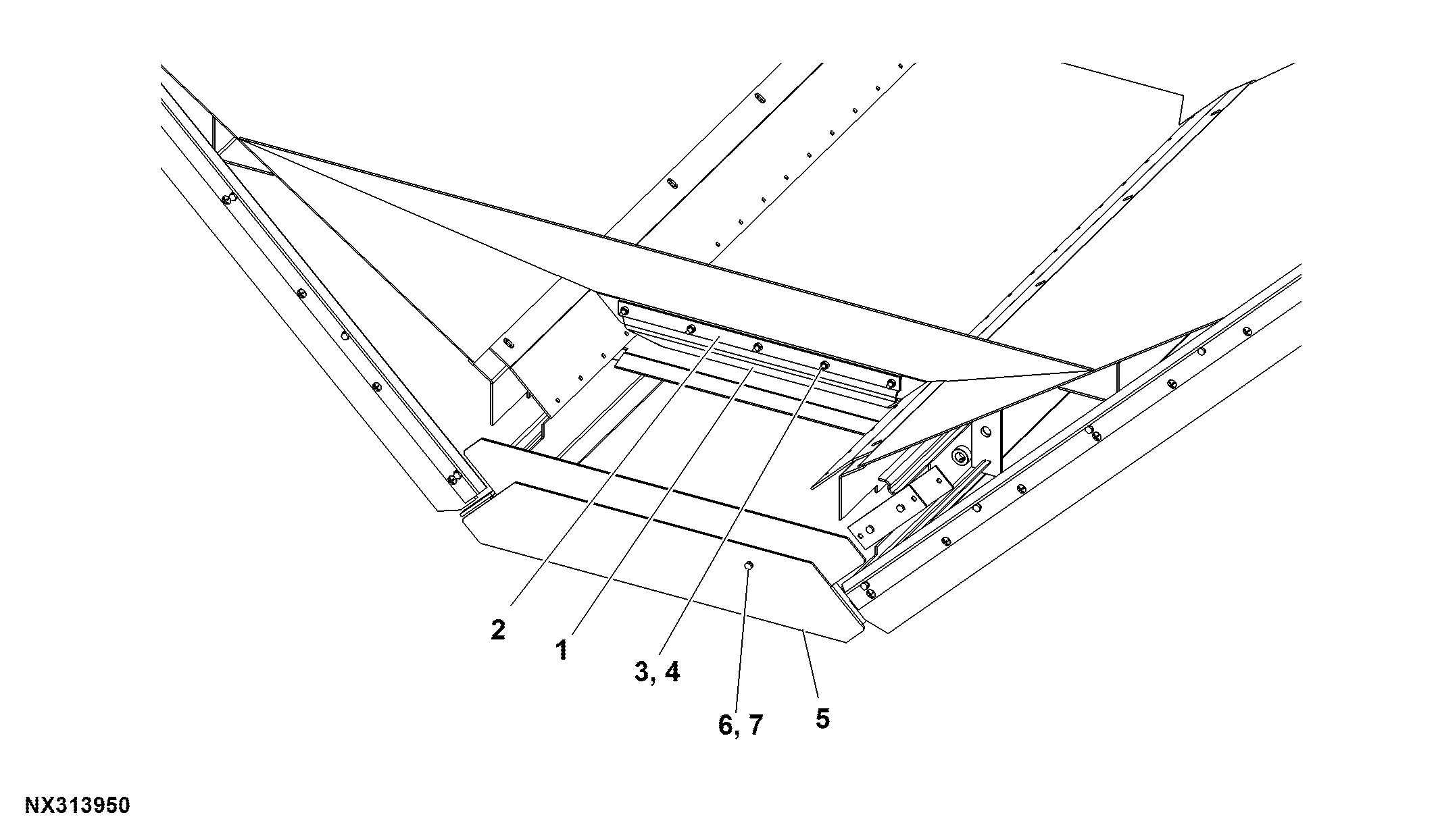Second Product Bin Wiper and Front Feedgate, Style 1 - NL300G4