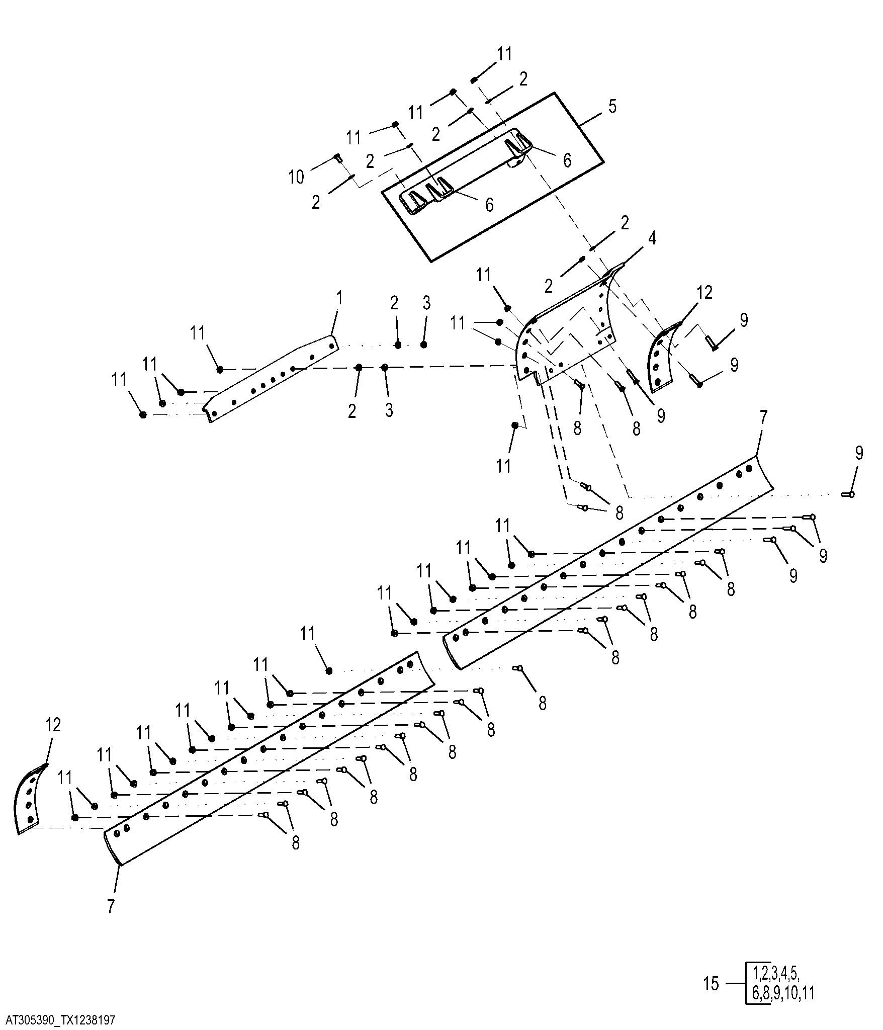 Left Moldboard Extension (27 in. With 5/8 in. Hardware)