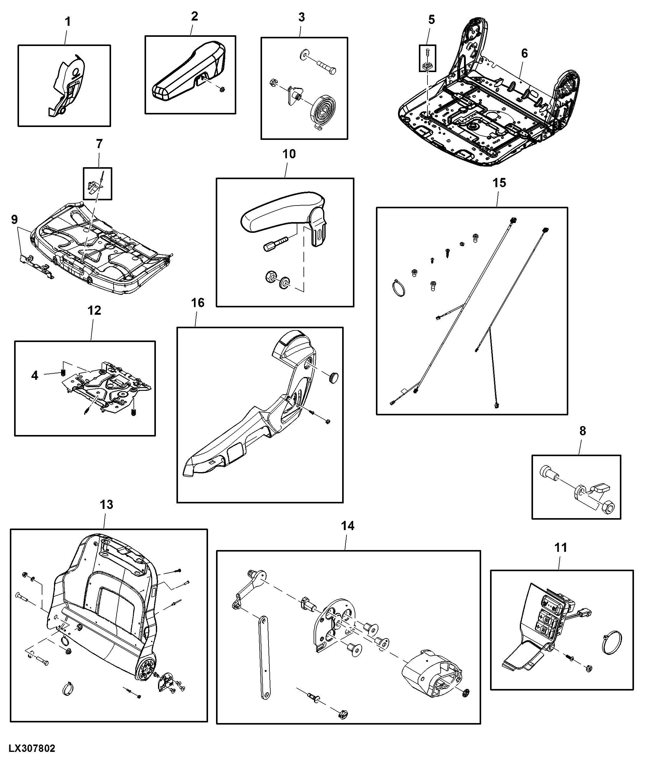 Support / Armrest, Seat, Air Suspended, MSG97EL/741