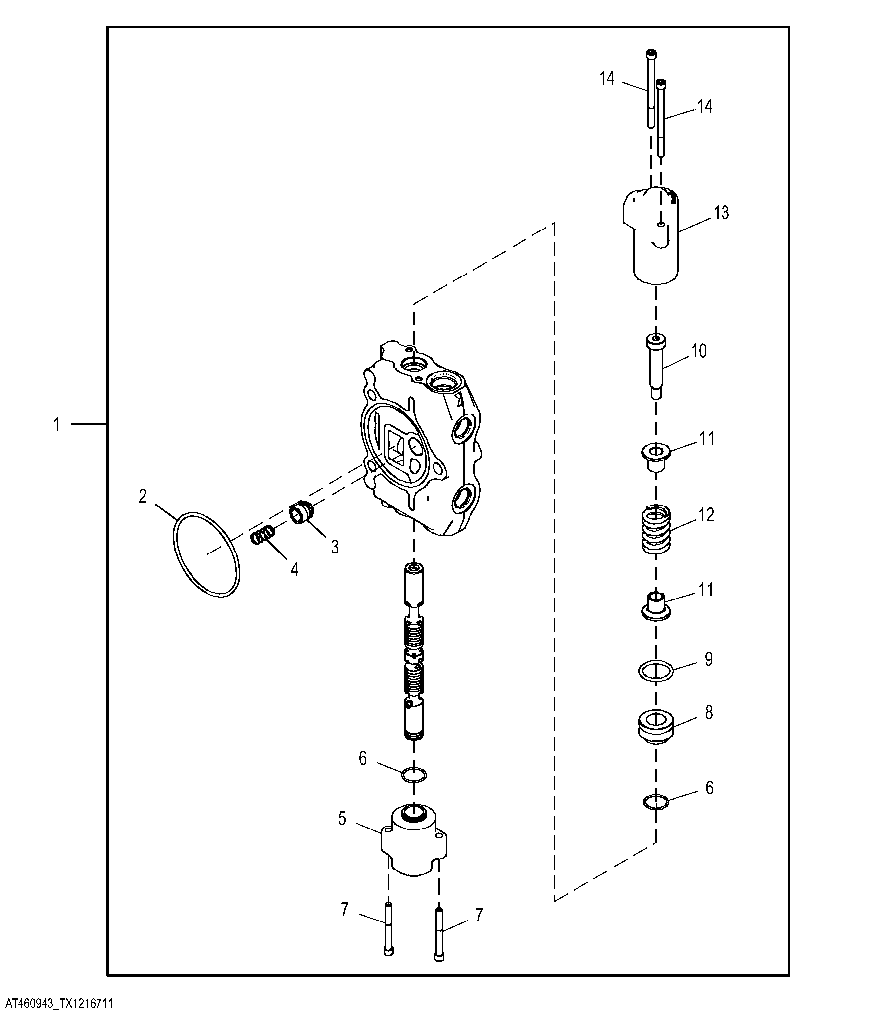 Backhoe 2-Way Auxiliary Pilot Control Valve