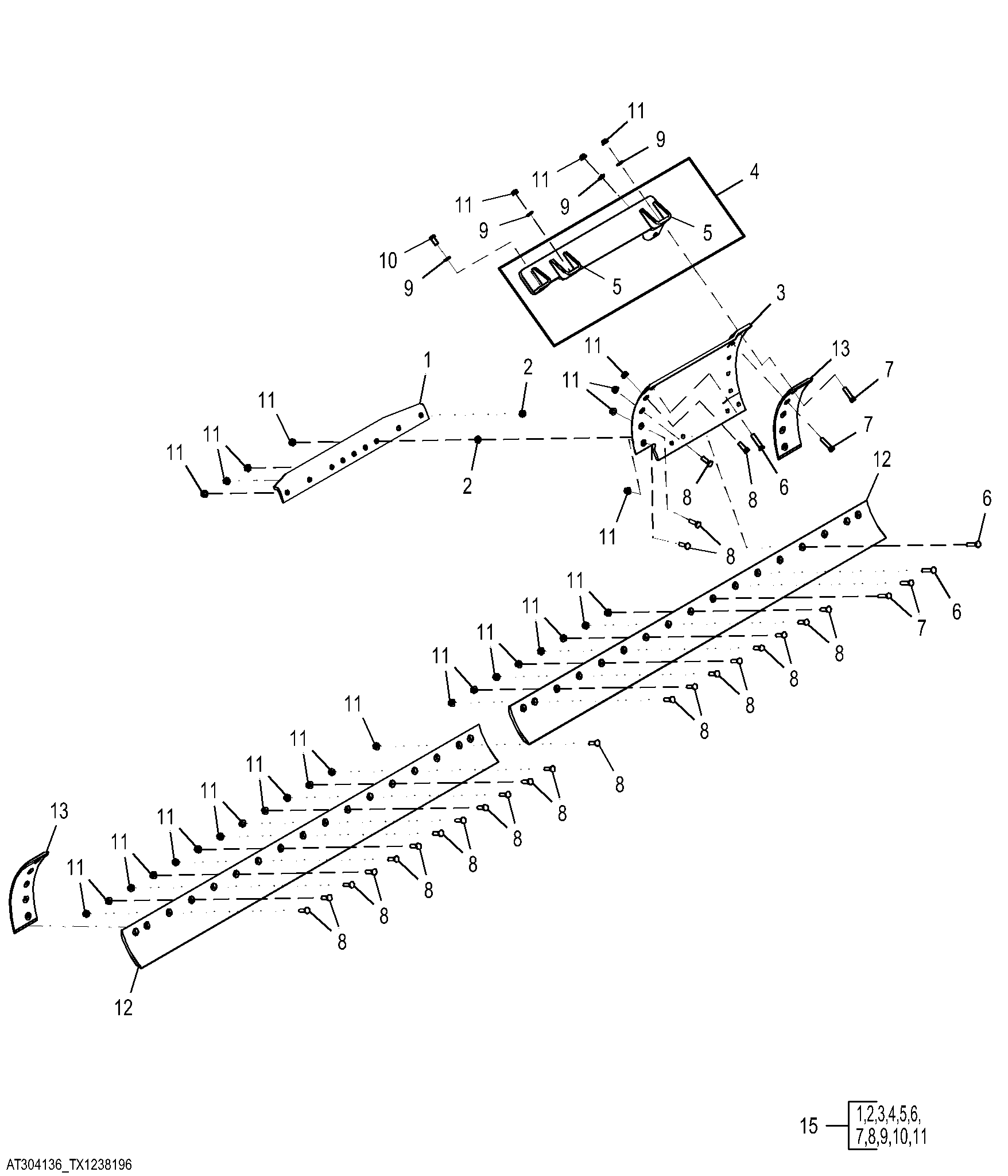 Left Moldboard Extension (24 in. With 5/8 in. Hardware)
