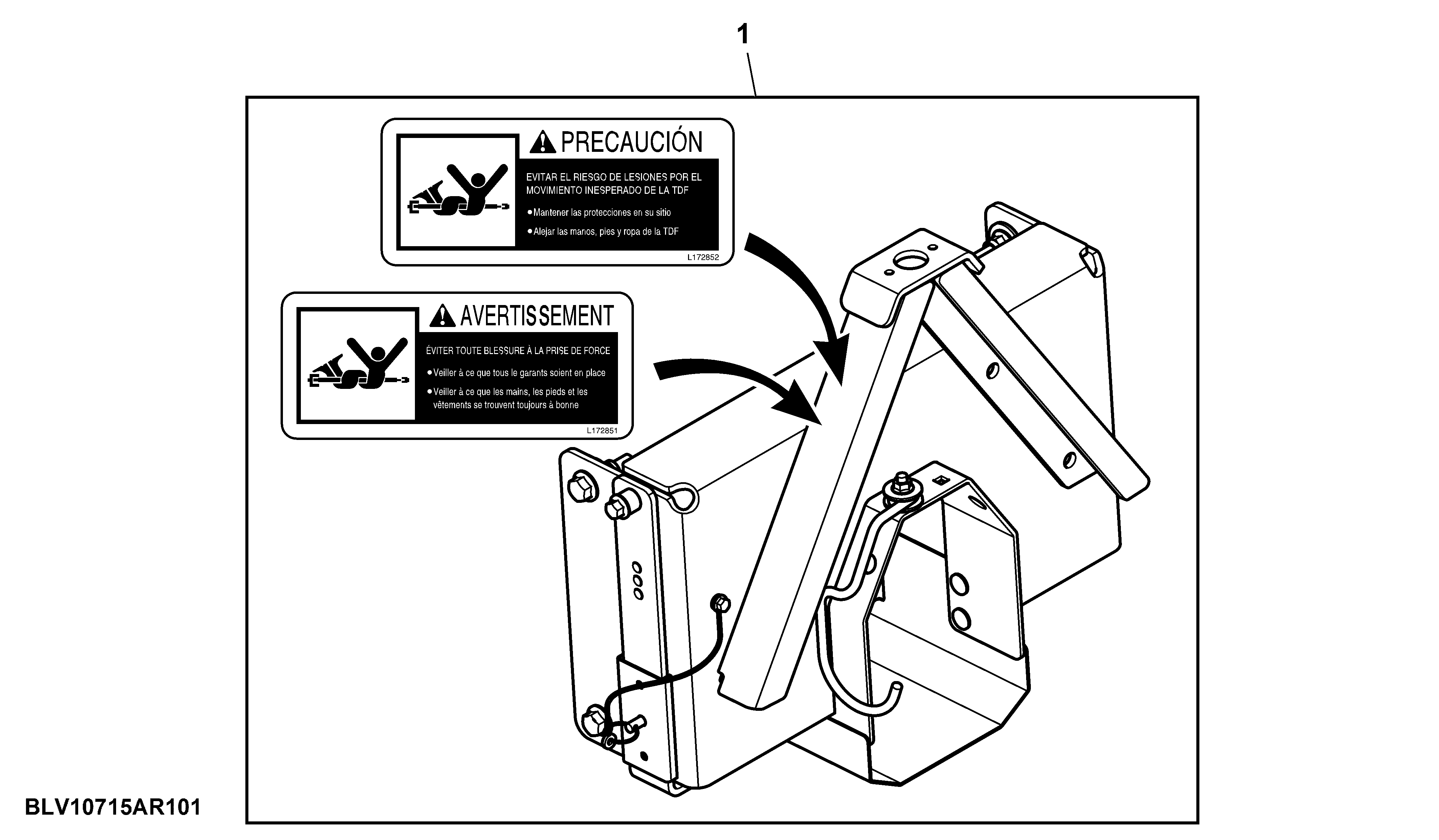 Attachment, Mounting Parts, Snow Blower A-Frame, 59"