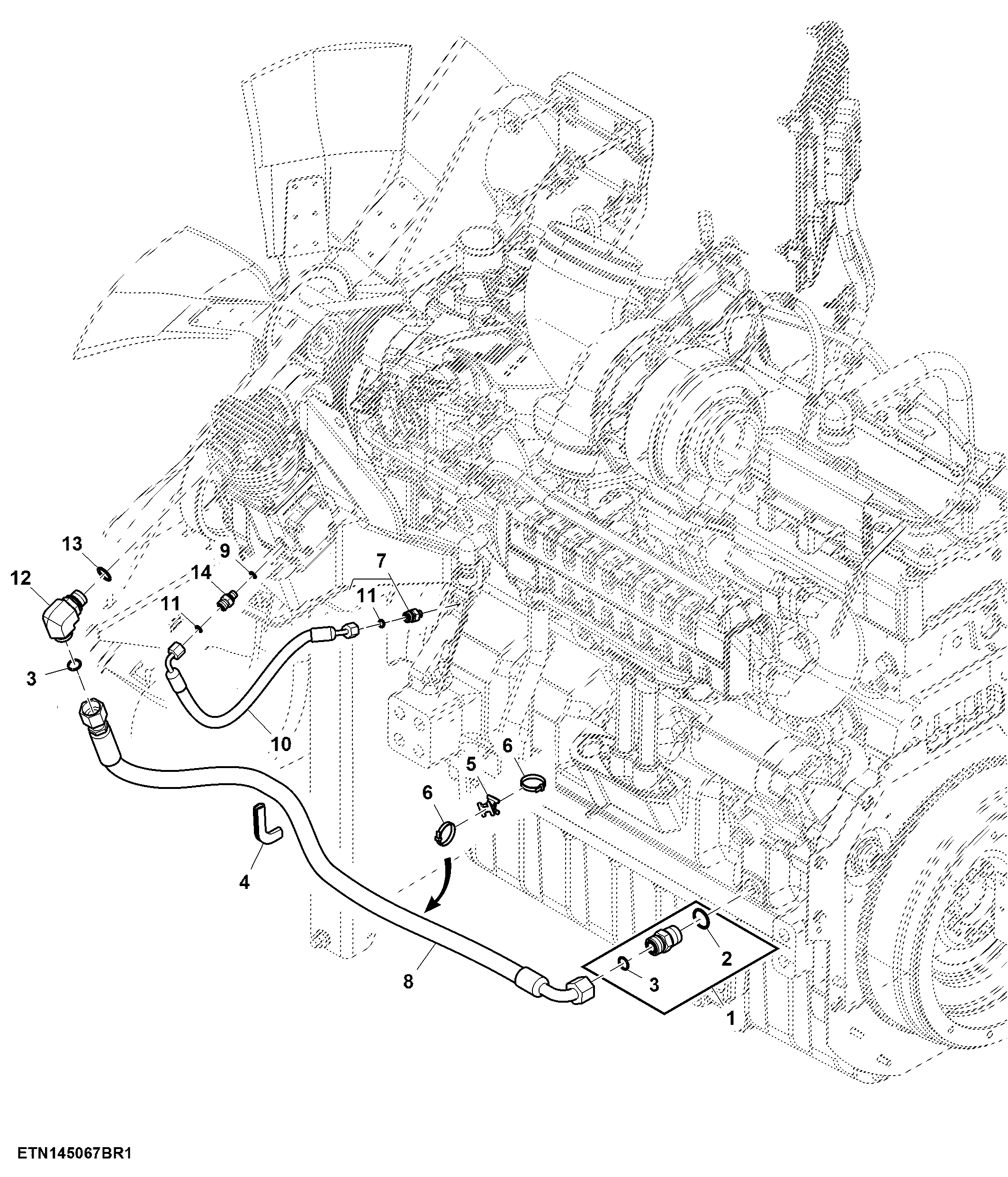 Air Compressor Lubrication Lines (110202 - )