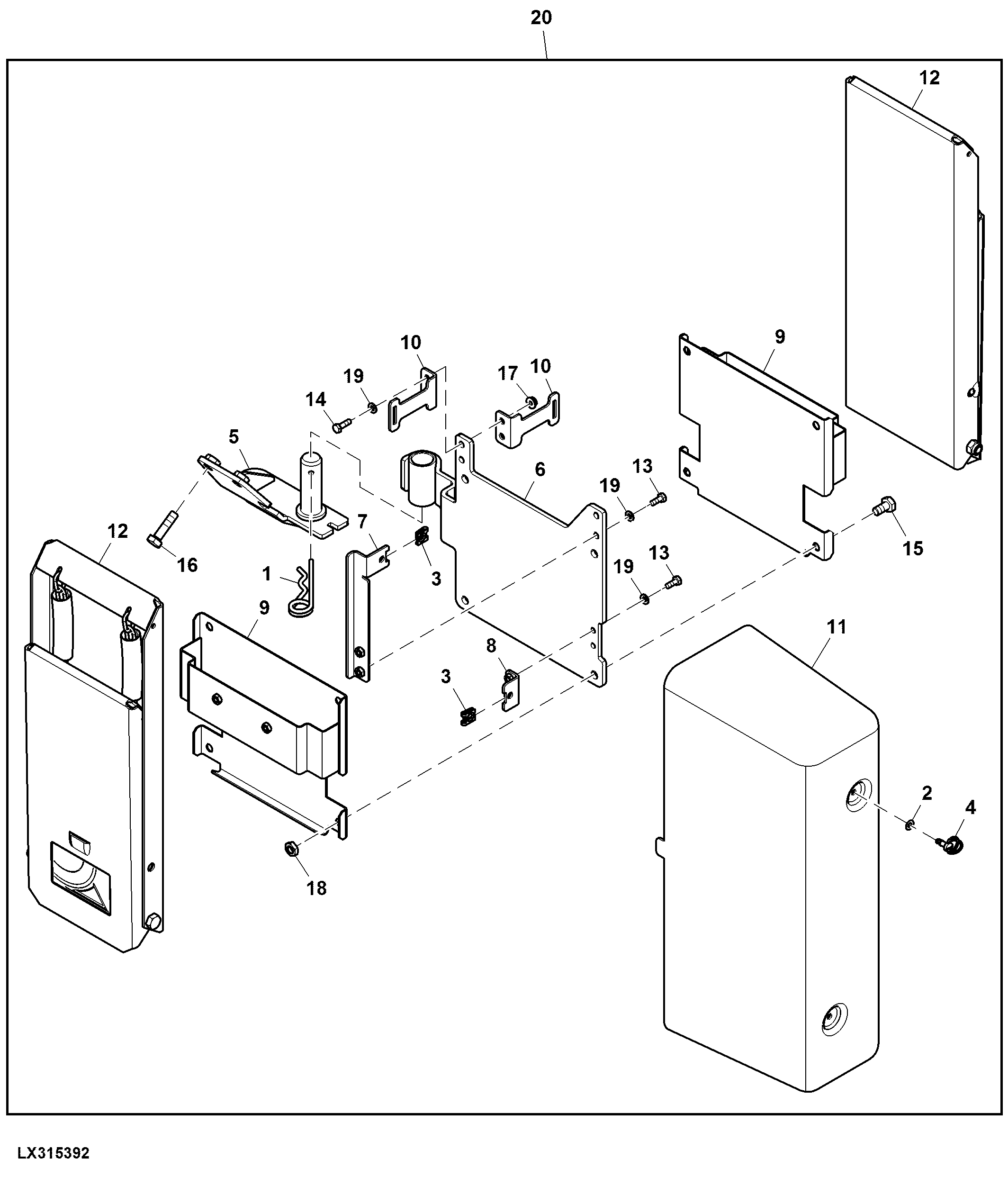 Attachment, Two Chock Blocks, W/ Front Fender, LH