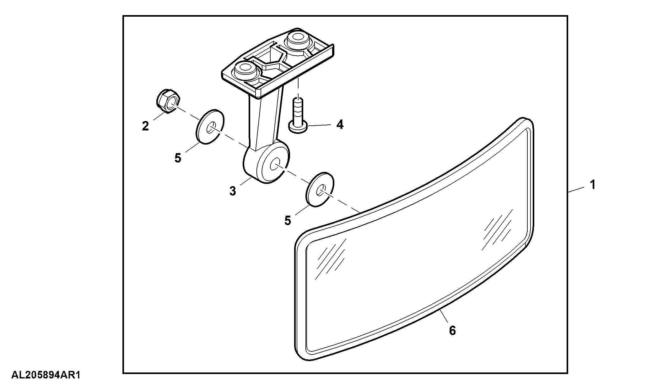 Attachment, Inside View Mirror, Rear Installation