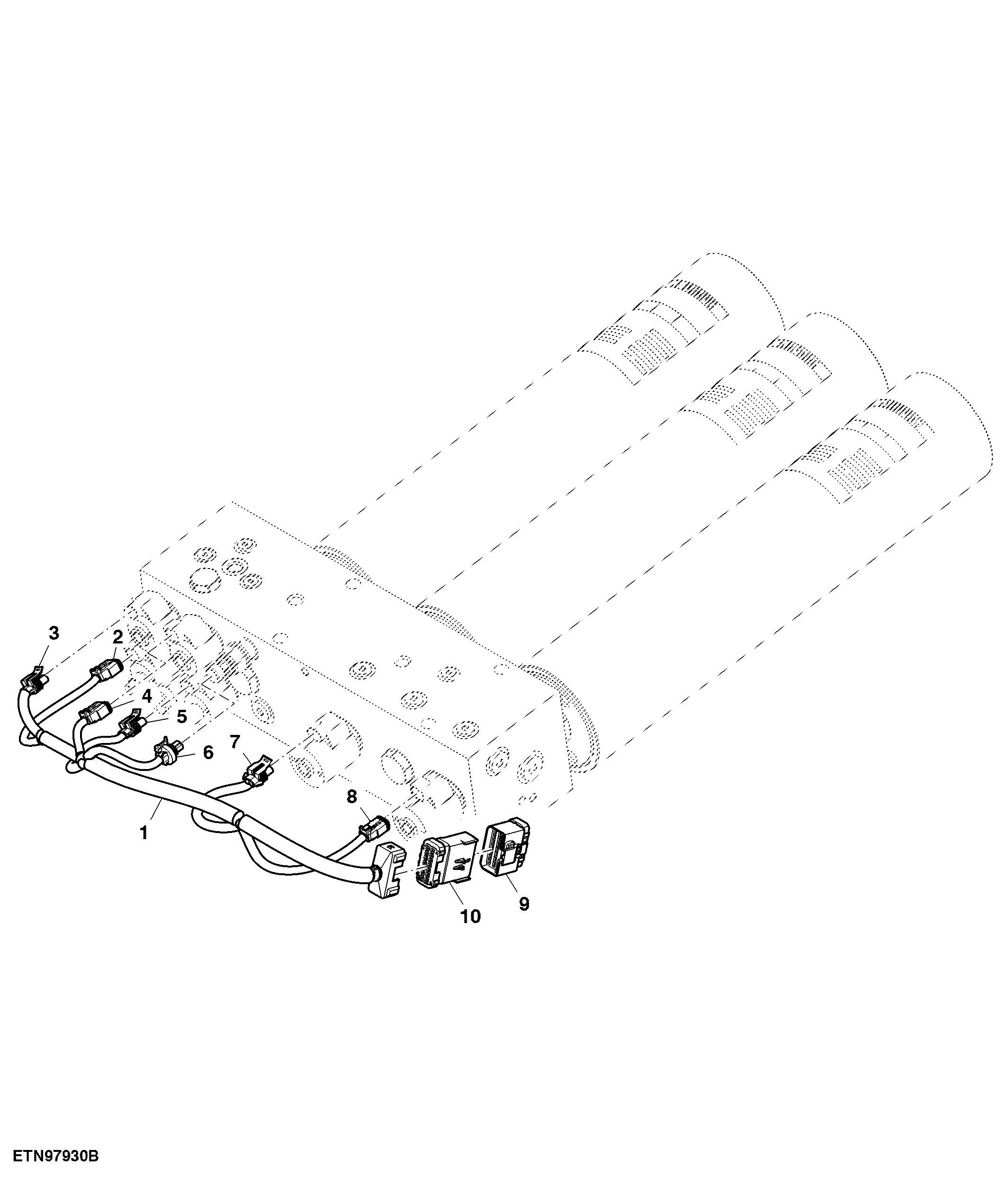 Wiring Harness, Front Axle Suspension, Double Reduction