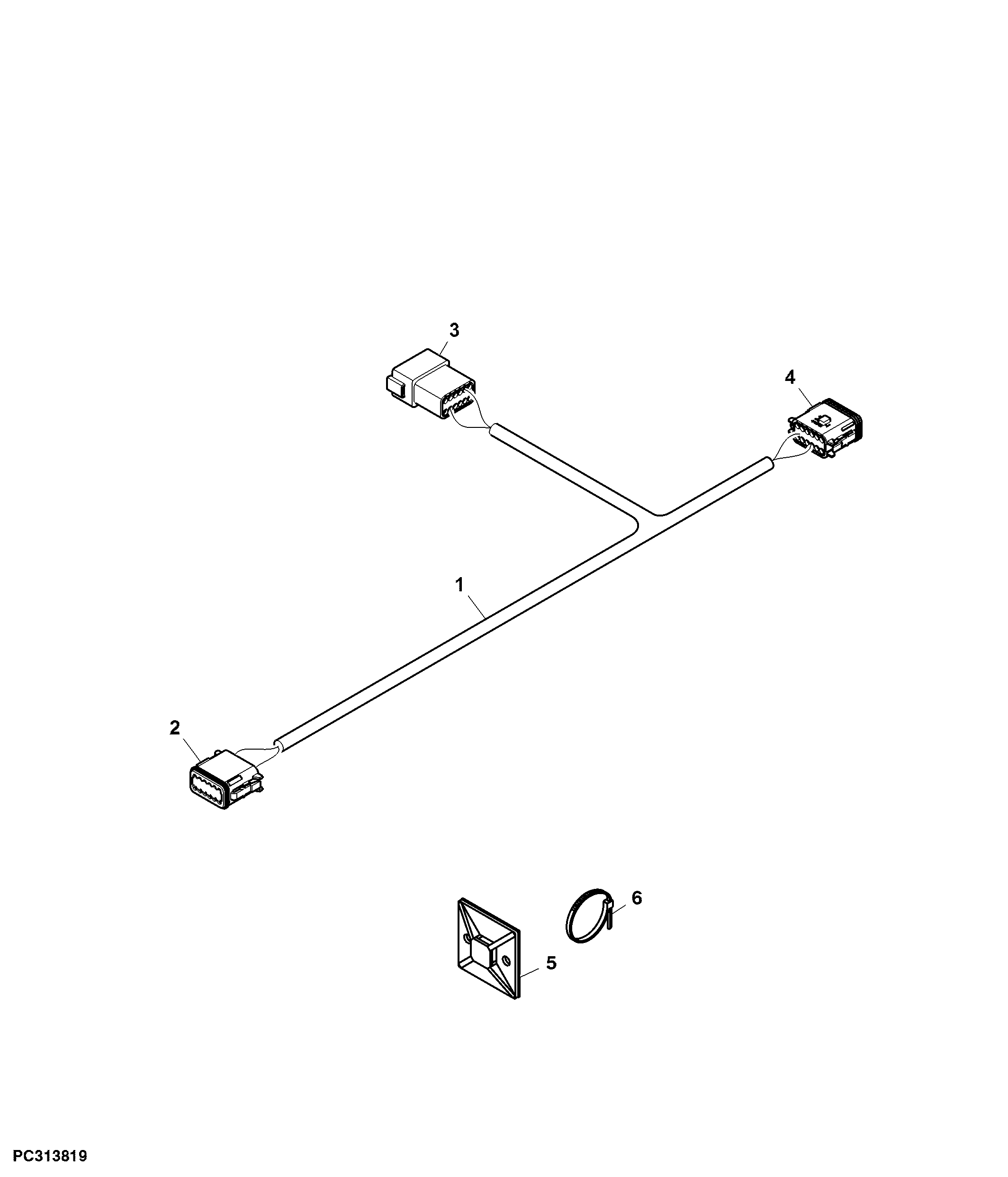 Starfire™ 300 Pigtail Adapter Wiring Harness, 1.8 m (6 ft)