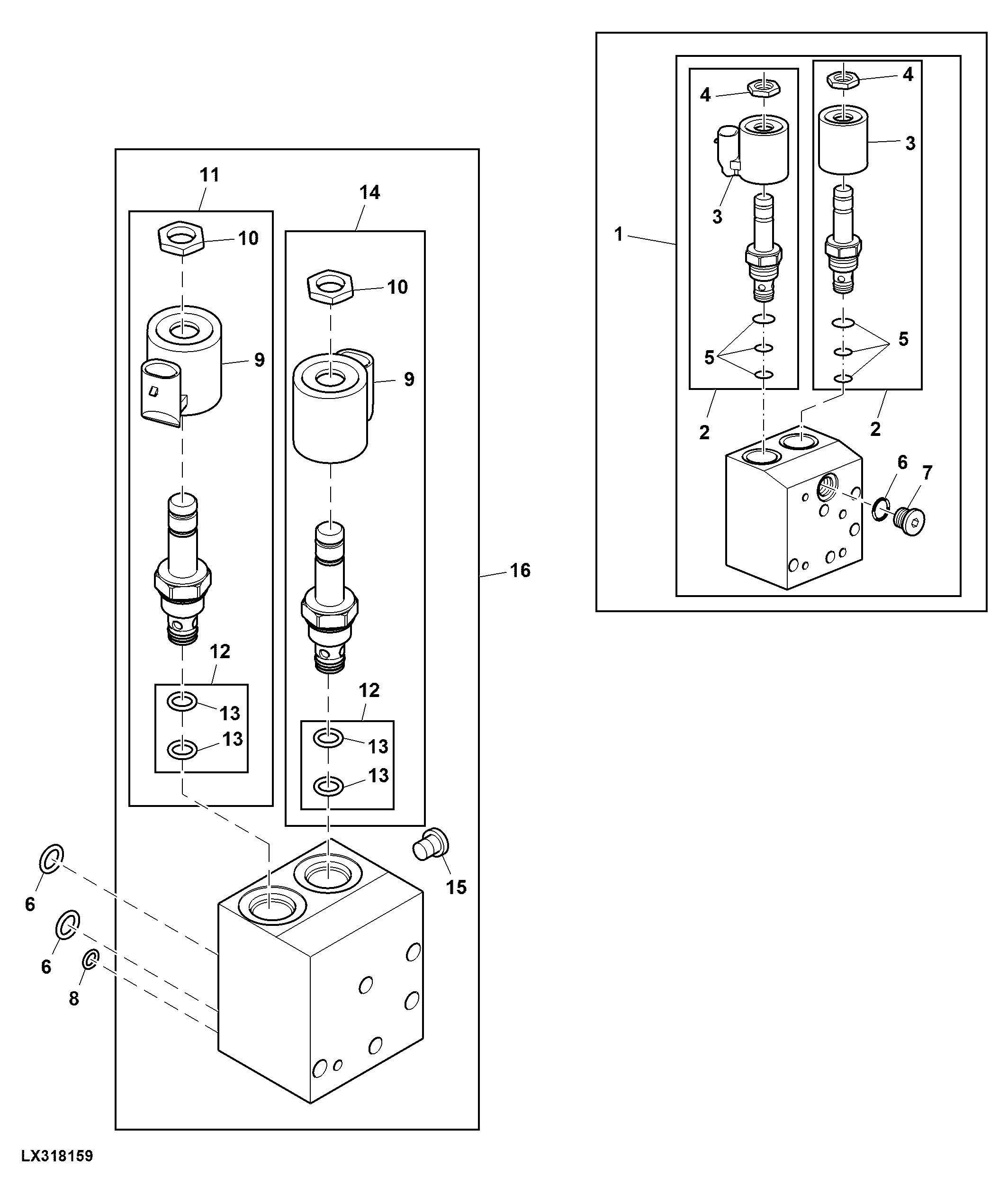 CONTROL BLOCK WITH HYDRAULIC CAB SUSPENSION (HCS)