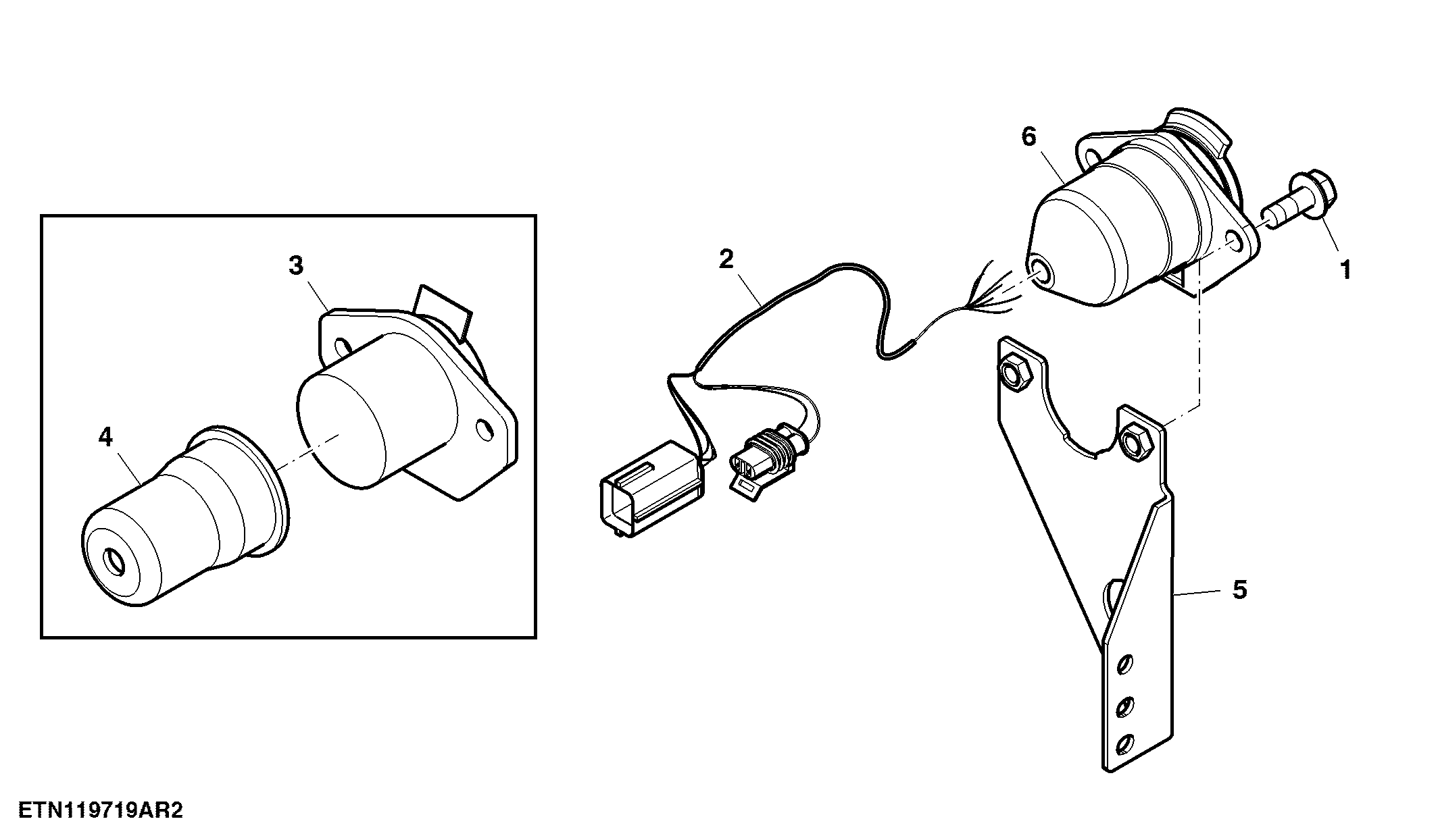Seven-Pin Socket Outlet W/ Brake Light Connection