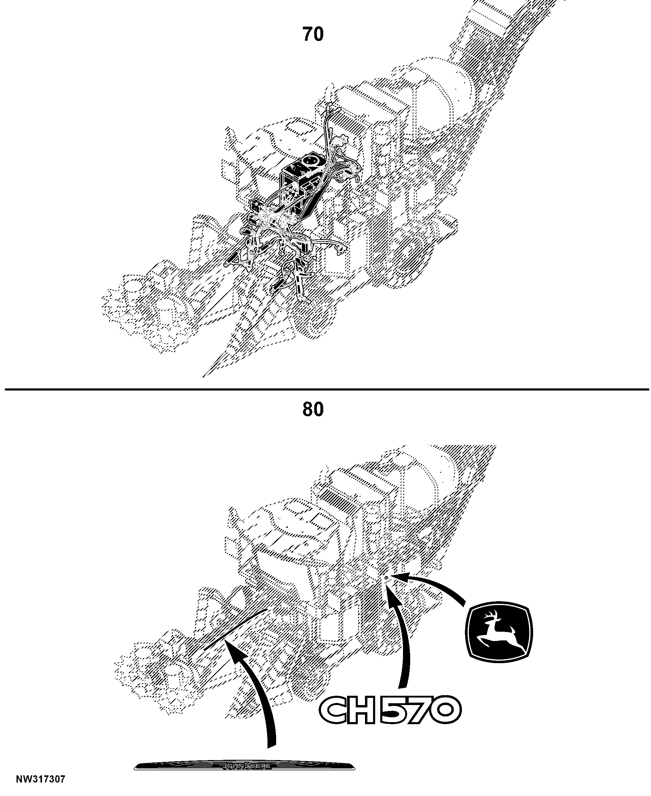 CH570 (Wheel) Sugarcane Harvester (Engine: 6090HNW02, 6090HNW04) South America Edition