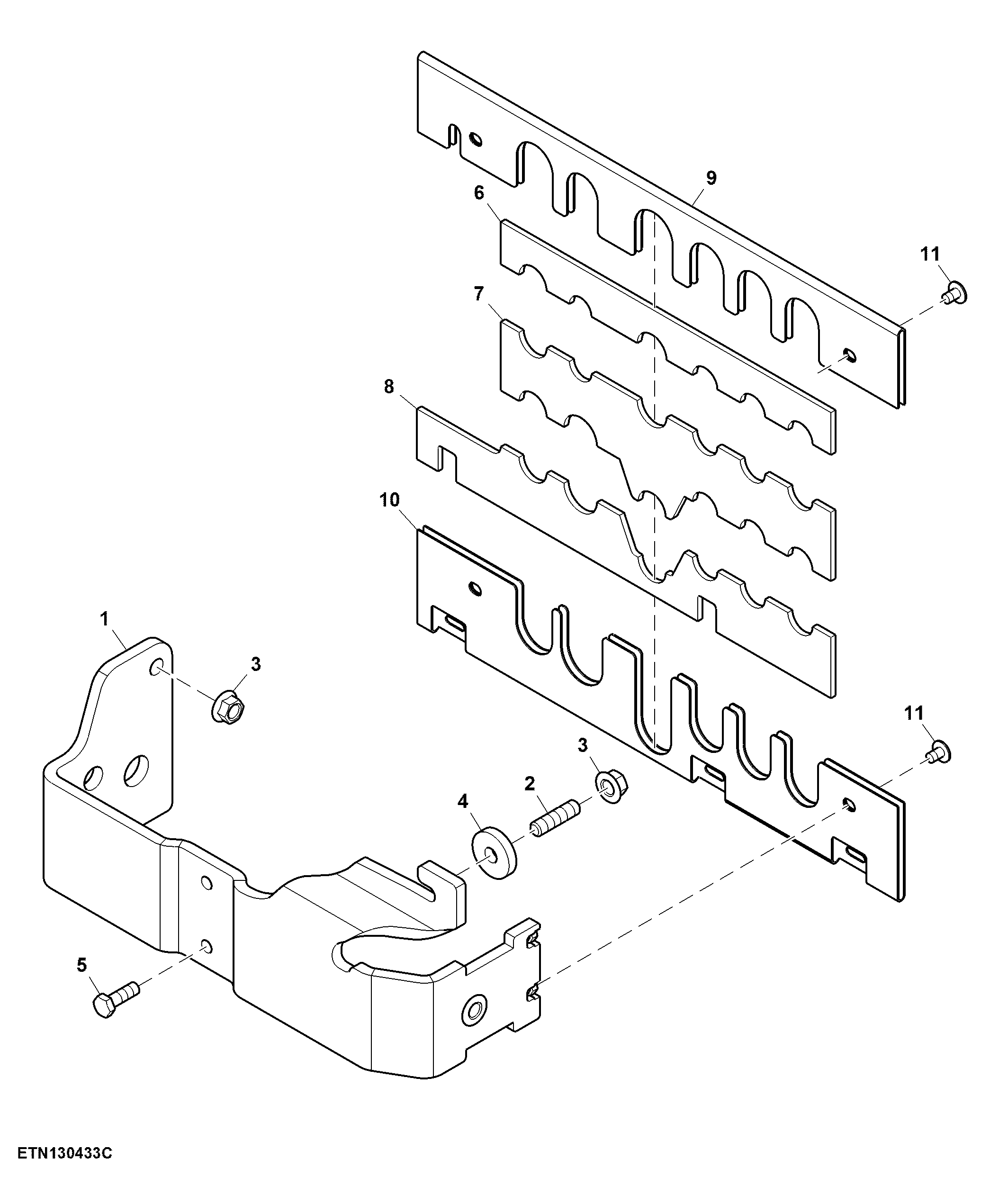 Mounting Parts, Midstack SCV, W/ Premium Front Hitch, W/ 3 Functions