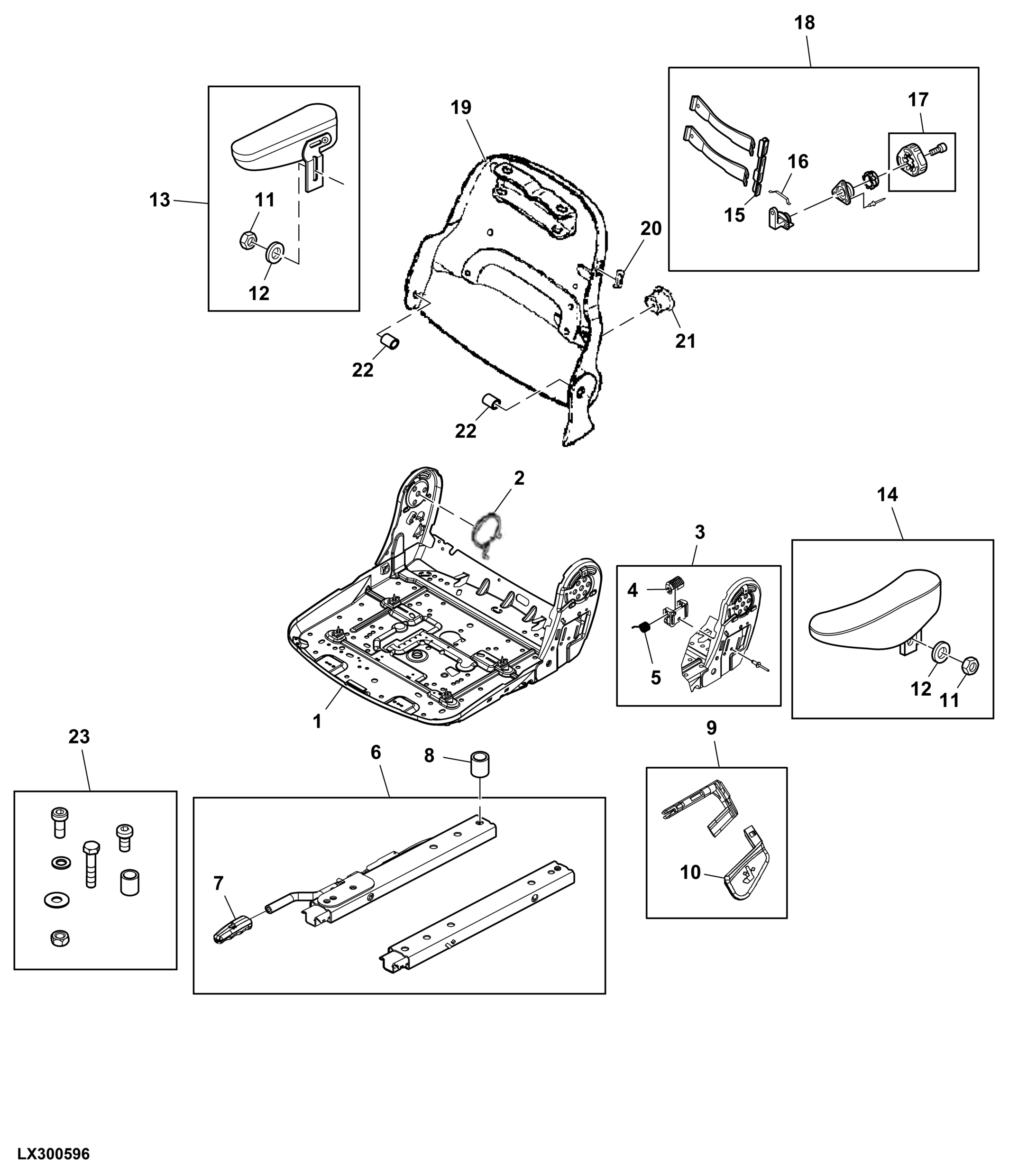 Guide Rail, Support / Armrest, Seat, MSG83/731
