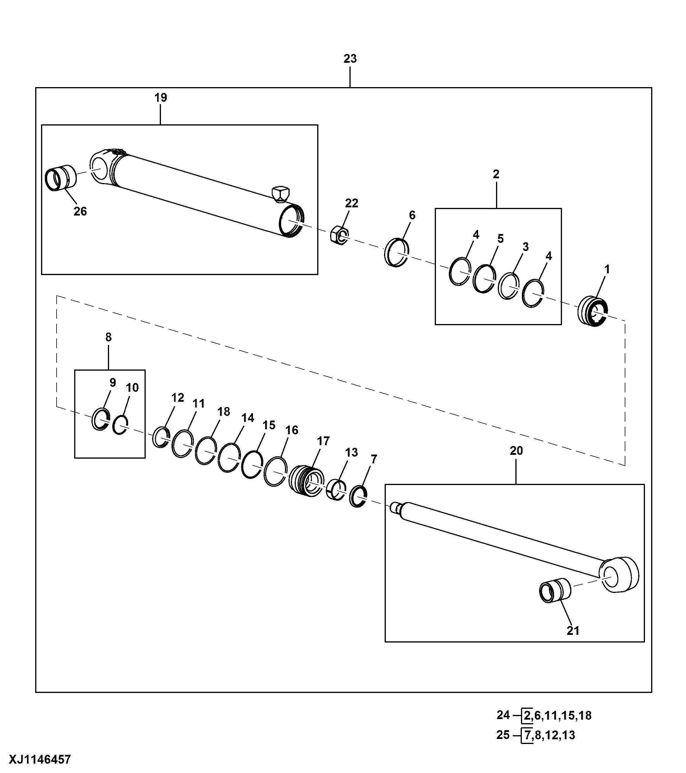 Boom Lift Cylinder and Repair Kits (Tool Carrier)