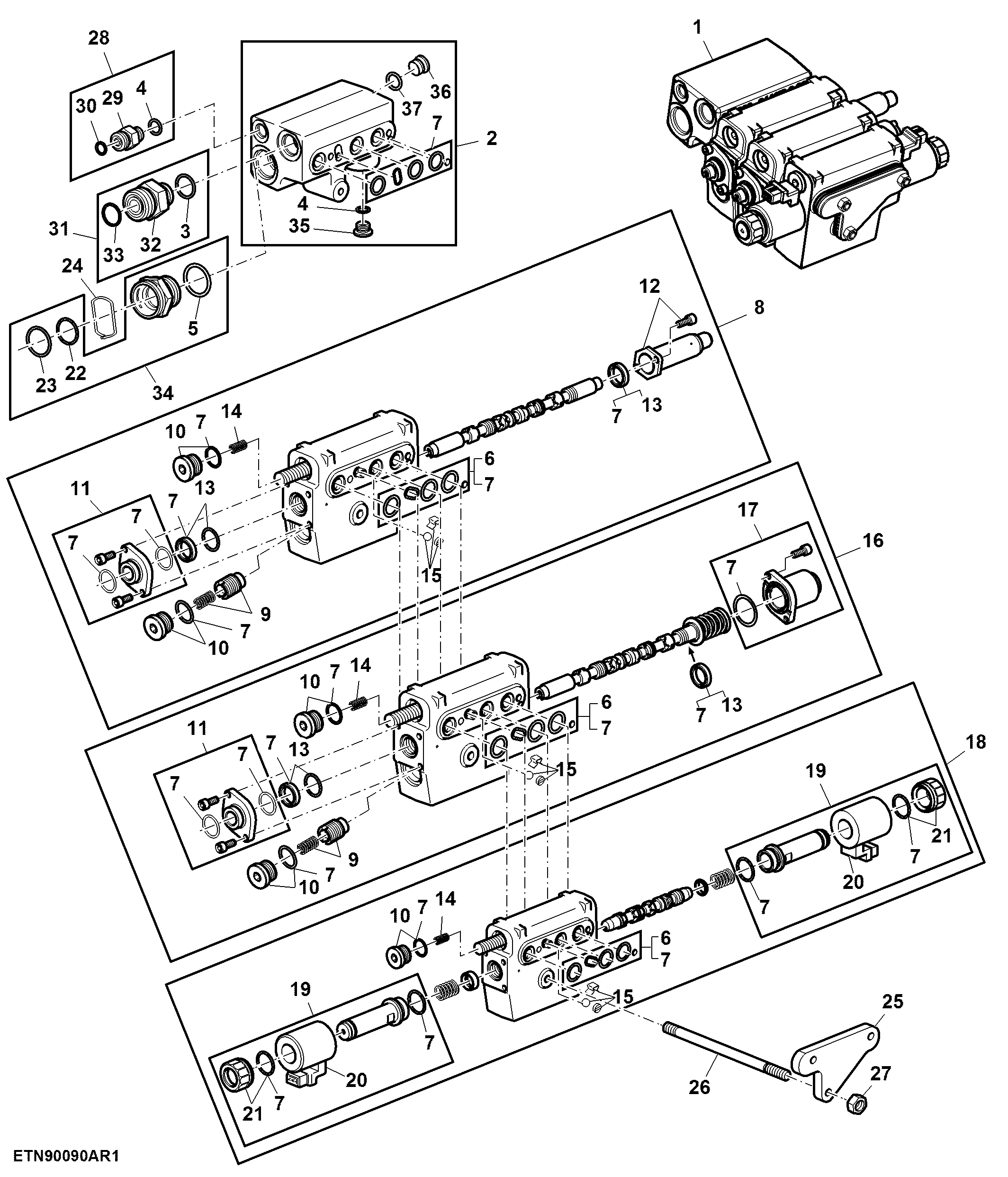 Mechanical Midstack SCV, W/ 3 Functions (673929 - 937675)