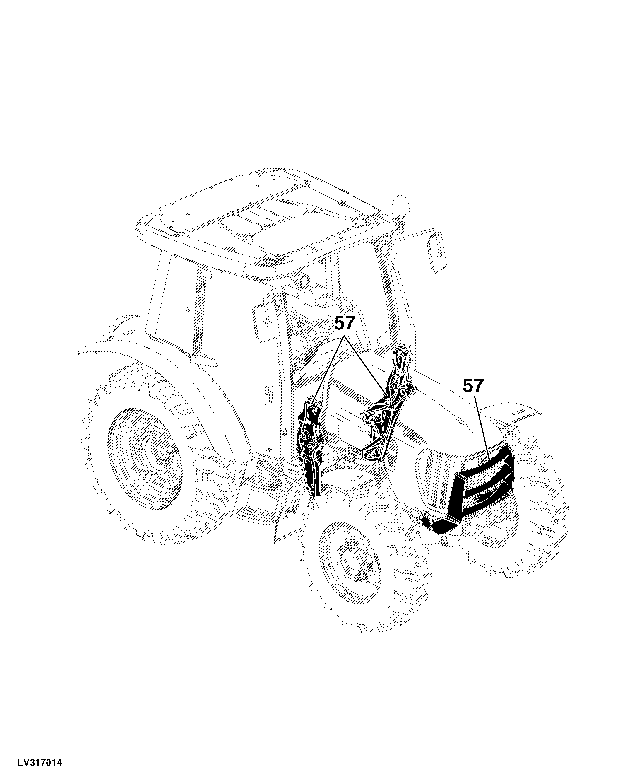 80 Wheels, Non-Powered Axles, Sheet metal Tractor
