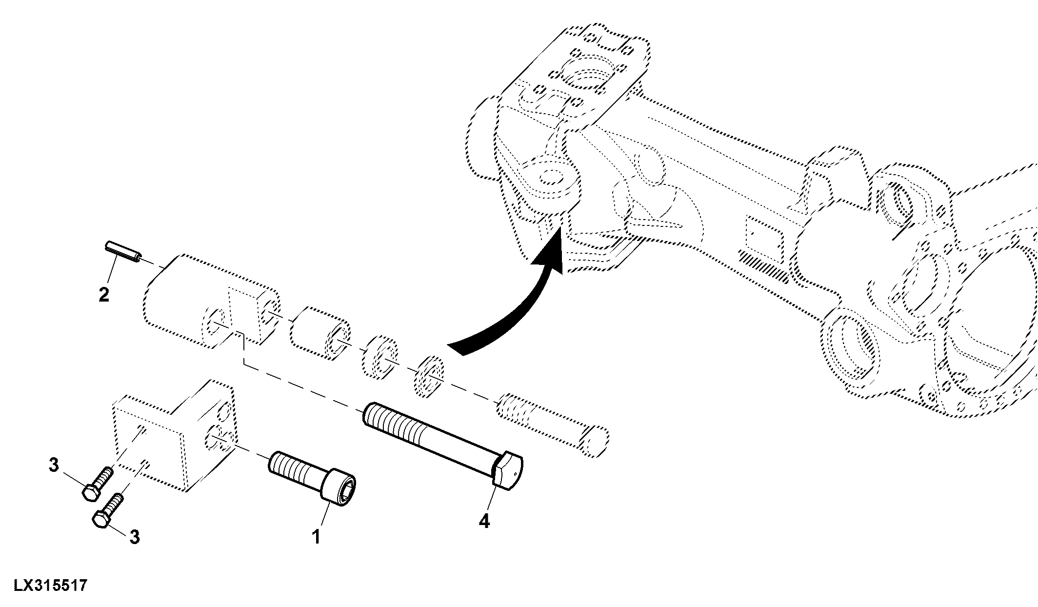 Mounting Parts, Steering Stop, Front Axle, Attachment