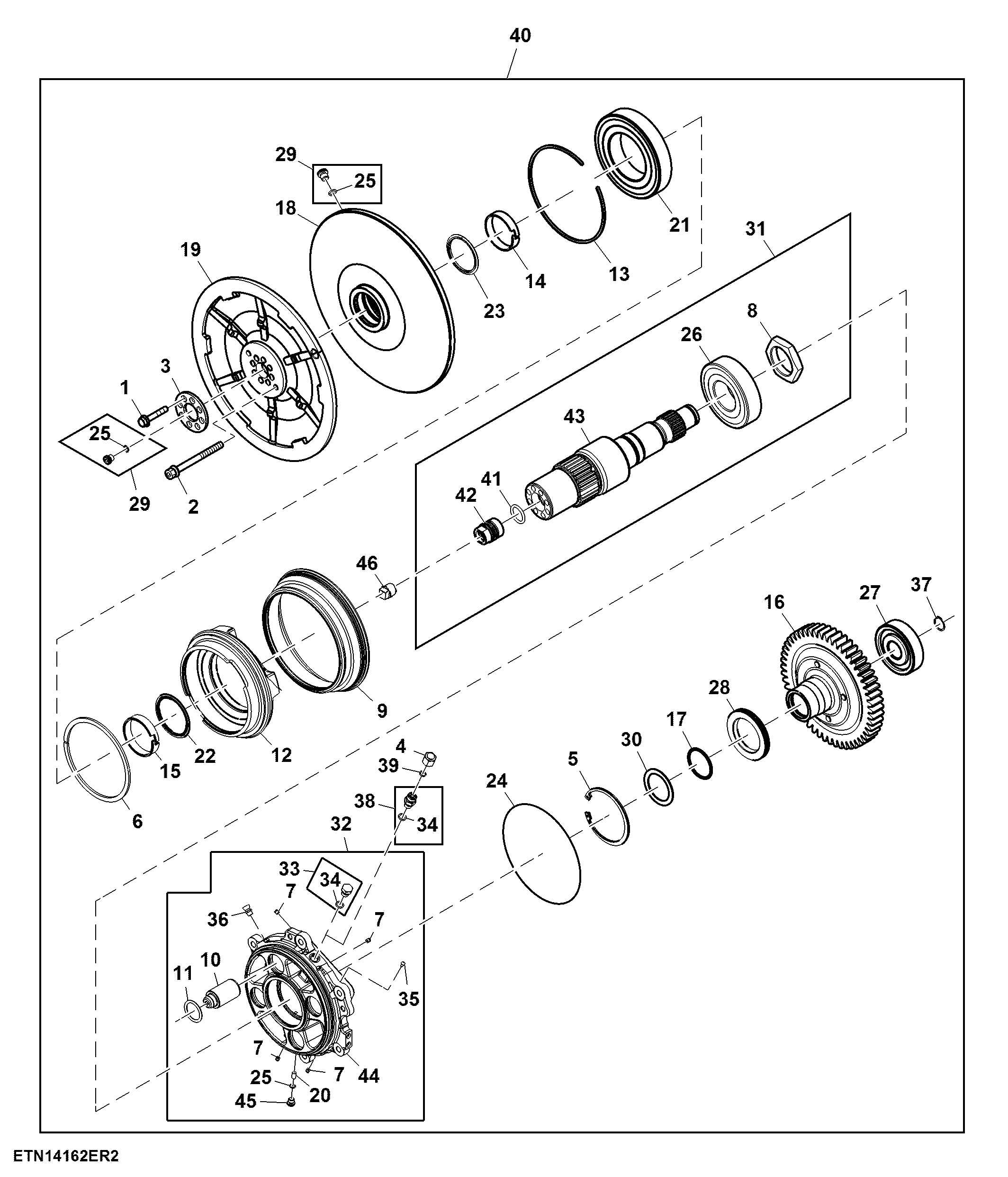 Fan Drive, Driver Assembly, 13.5 L, IT4 Engine