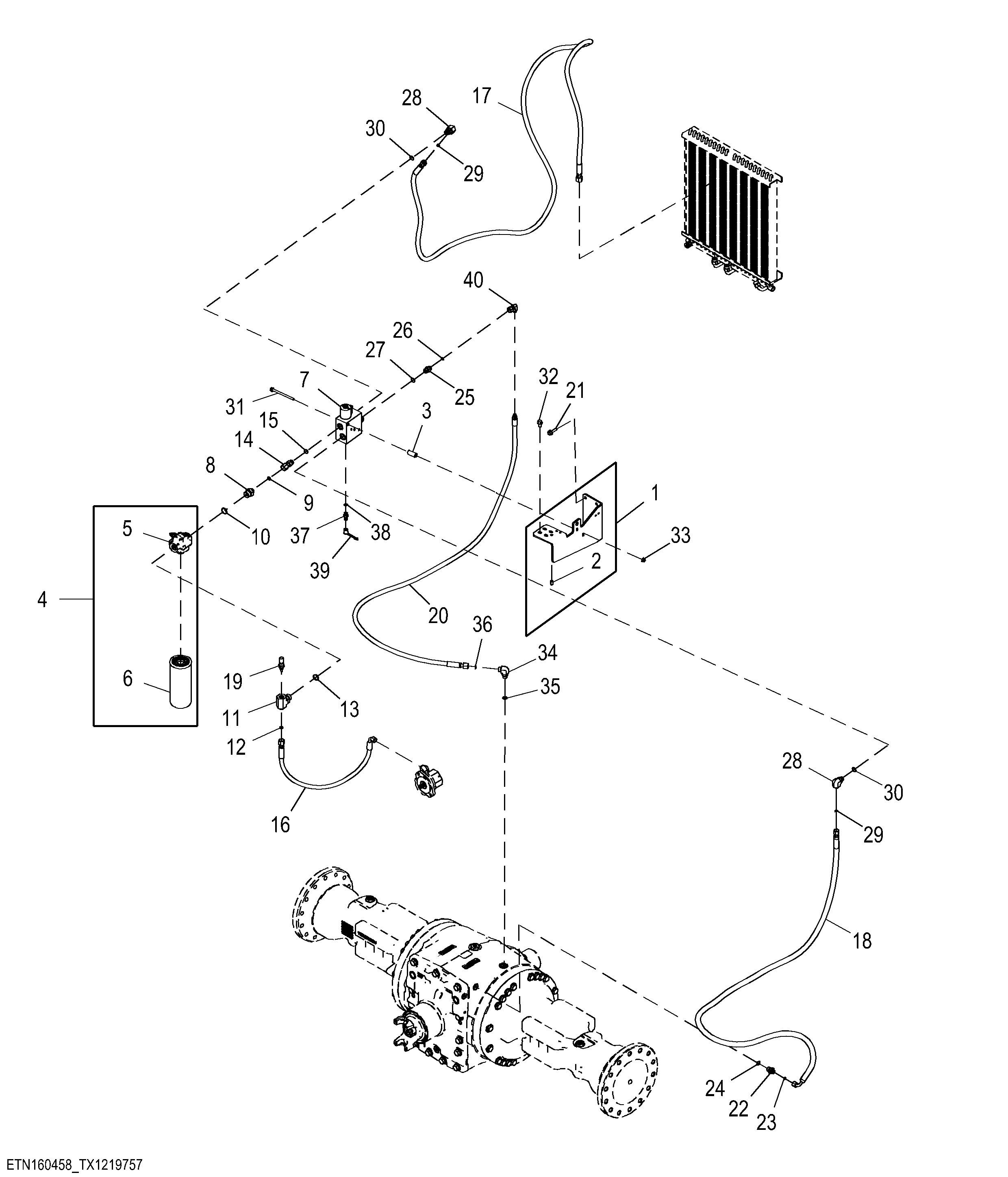 Rear Differential Filter and Lines (XXXXXX - )