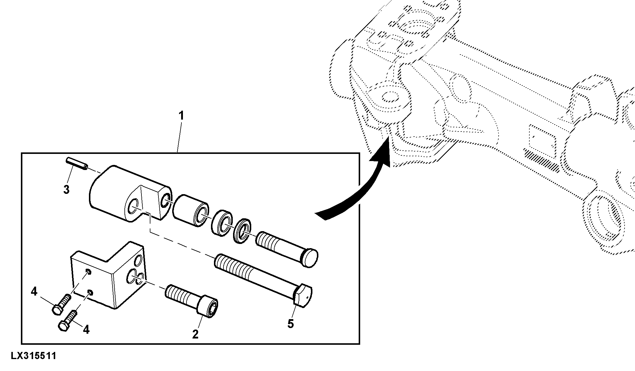 FIELD INSTALLATION KIT, STEERING STOP, FRONT AXLE