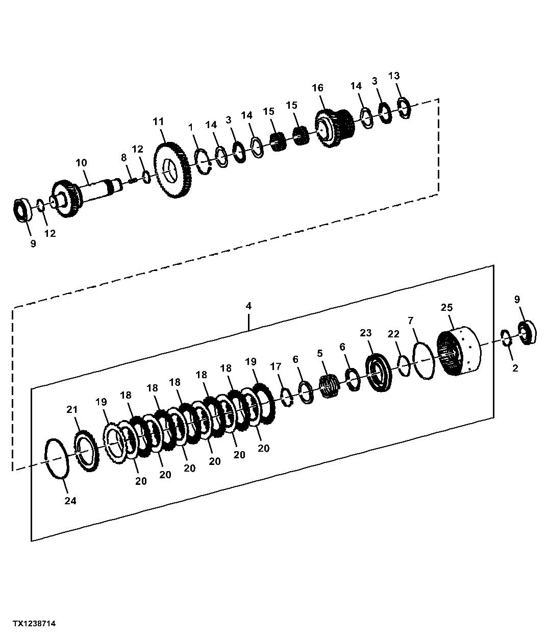 High Range Forward Clutch Assembly Without Lockup Torque Converter