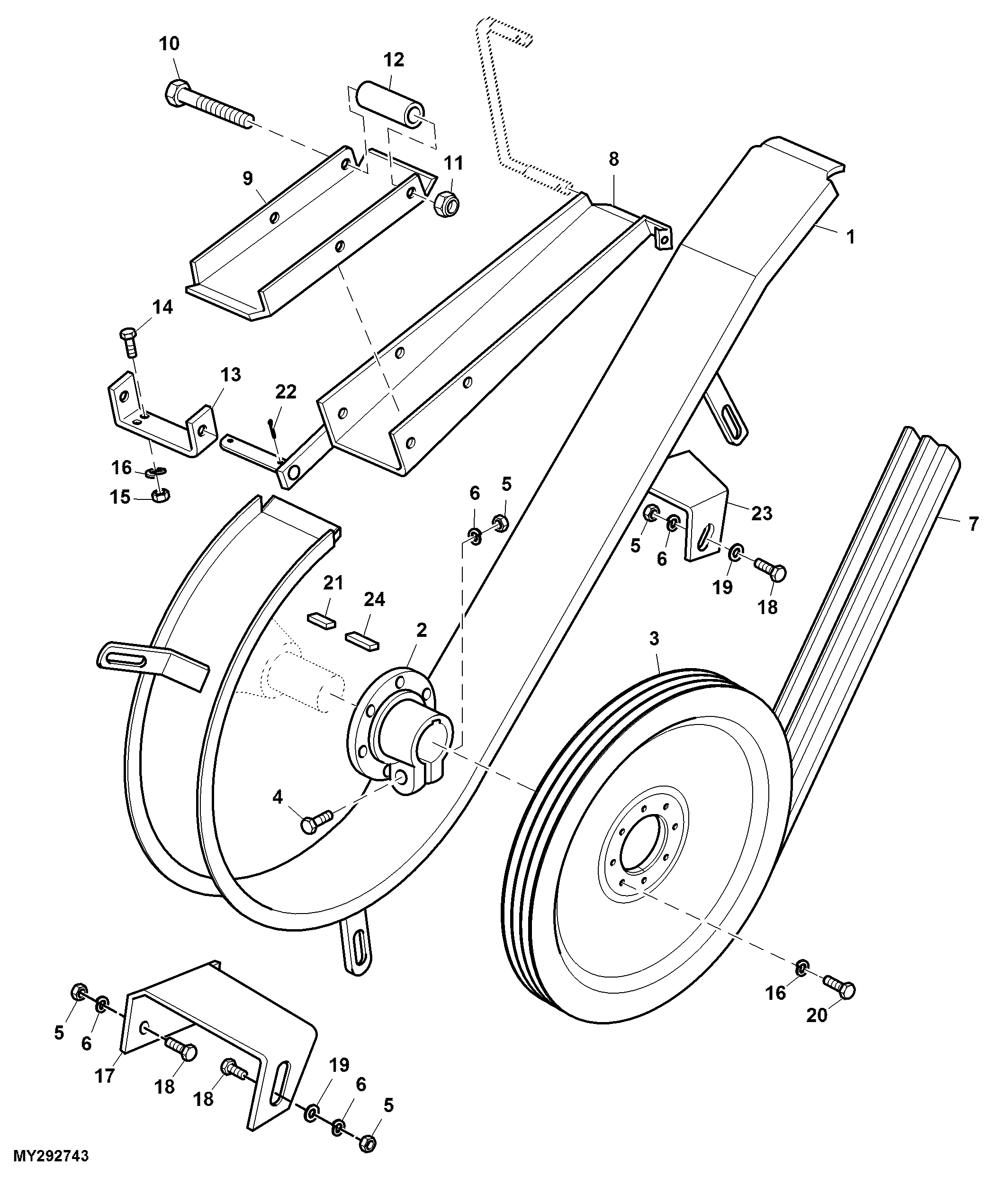Beater Pulley Drive, Non Straw Chopper Machines