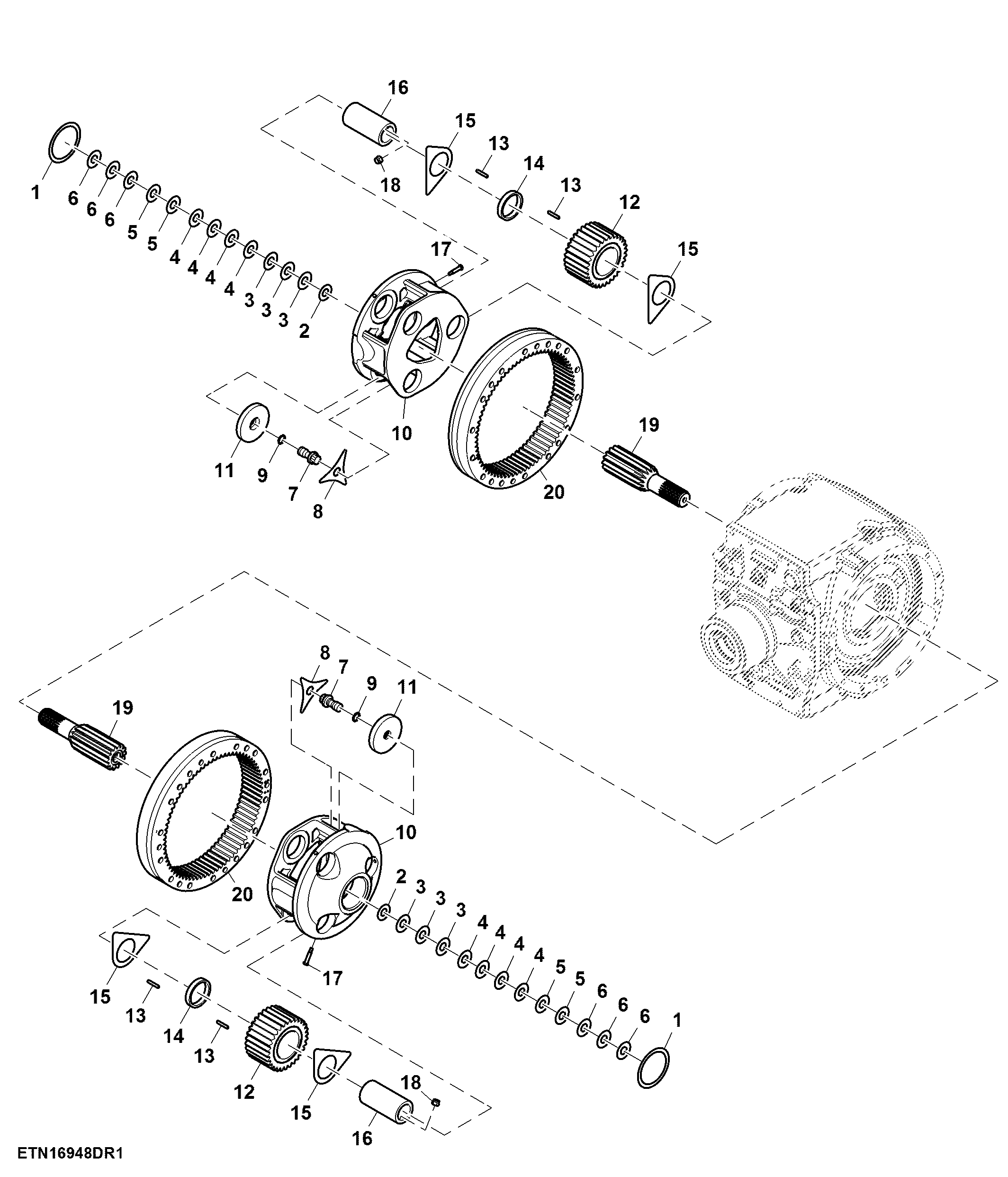 Final Drive, 120 mm Rear Axle, Single Reduction