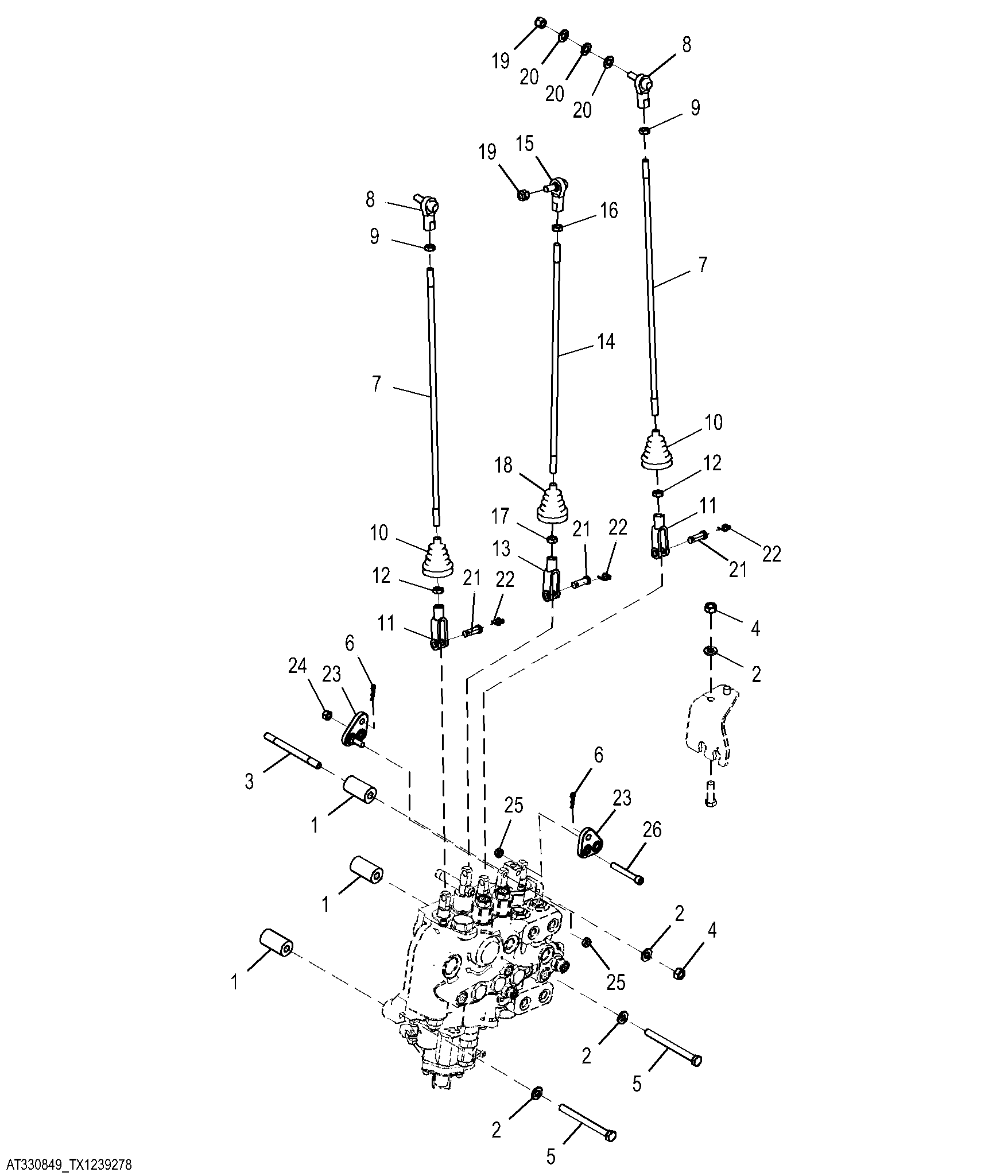 Loader Valve Linkage and Stabilizer Bellcranks (913480 - )