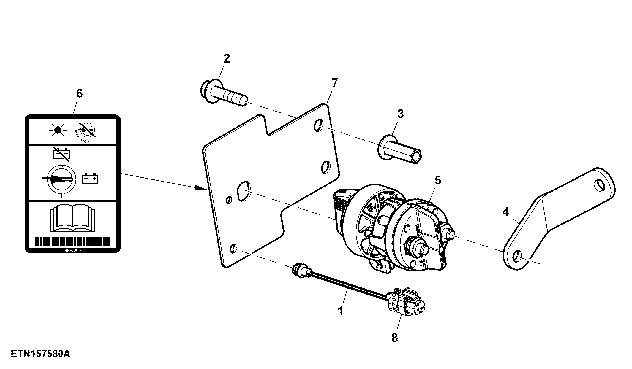 Switch, Battery Disconnect, FT4 Engine (917001 - 919000)