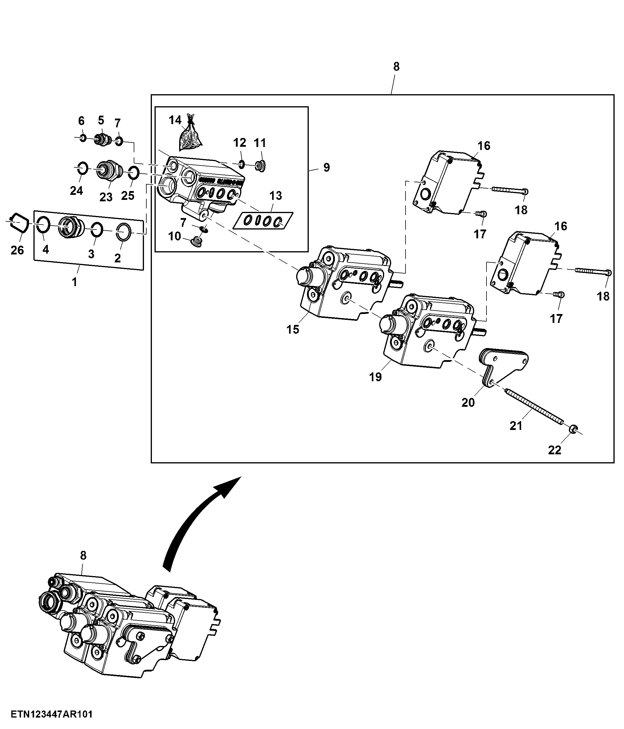 Electrical Midstack SCV, W/ 2 Functions (673929 - 937675)