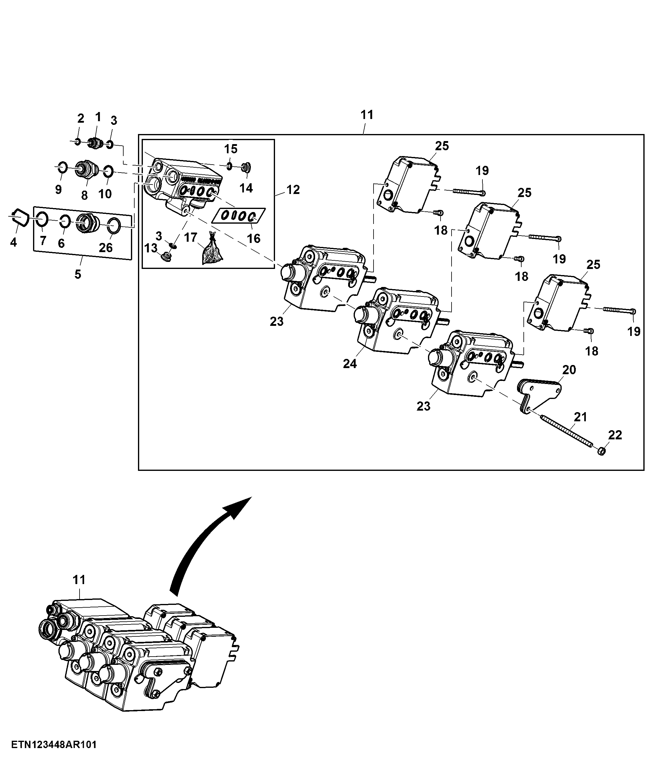 Electrical Midstack SCV, W/ 3 Functions (673929 - 937675)